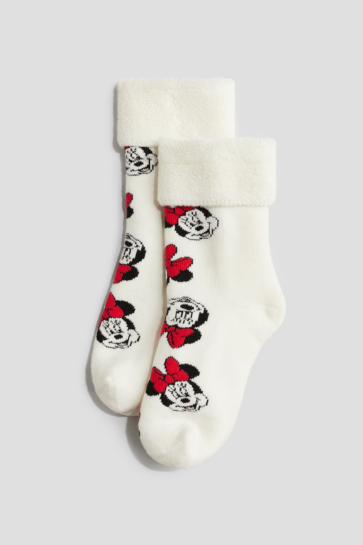 3-pack jacquard-knit terry socks - Red/Minnie Mouse - 4