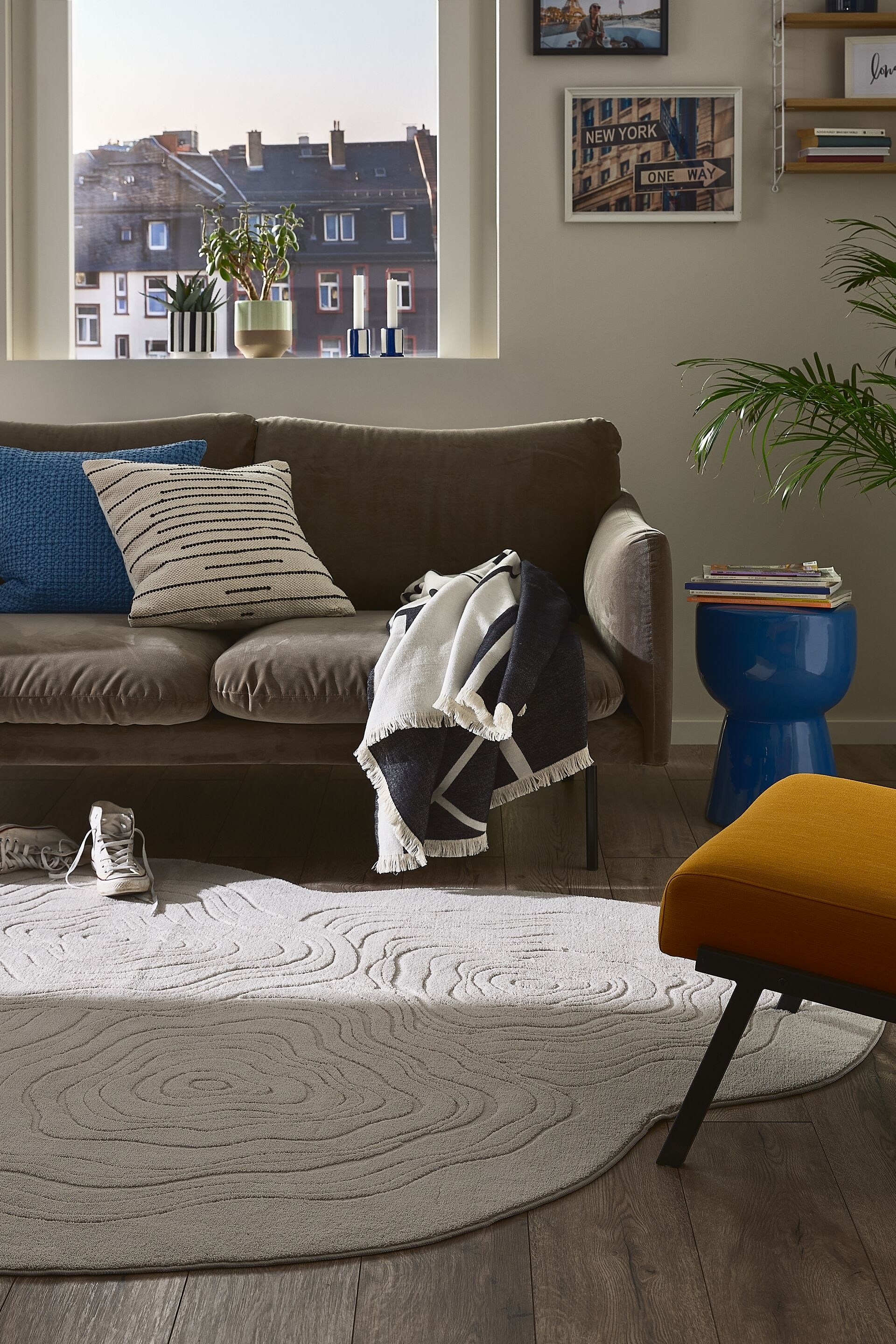 Washable Rug Pam - Grey/Cream/Beige