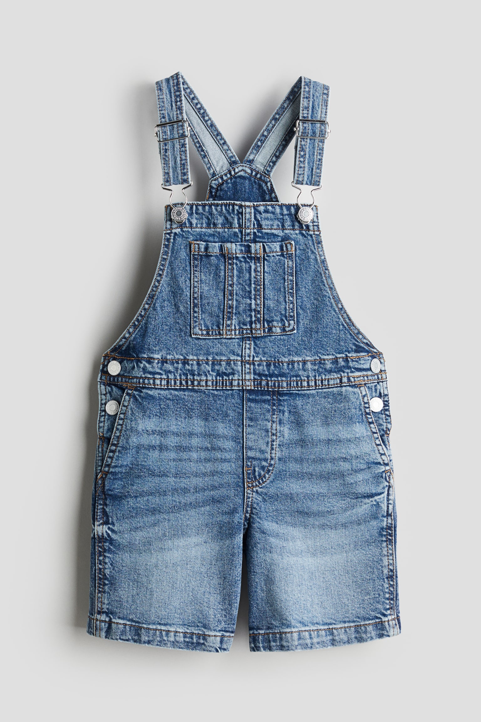 Denim Dungaree Shorts - Denim blue - 1