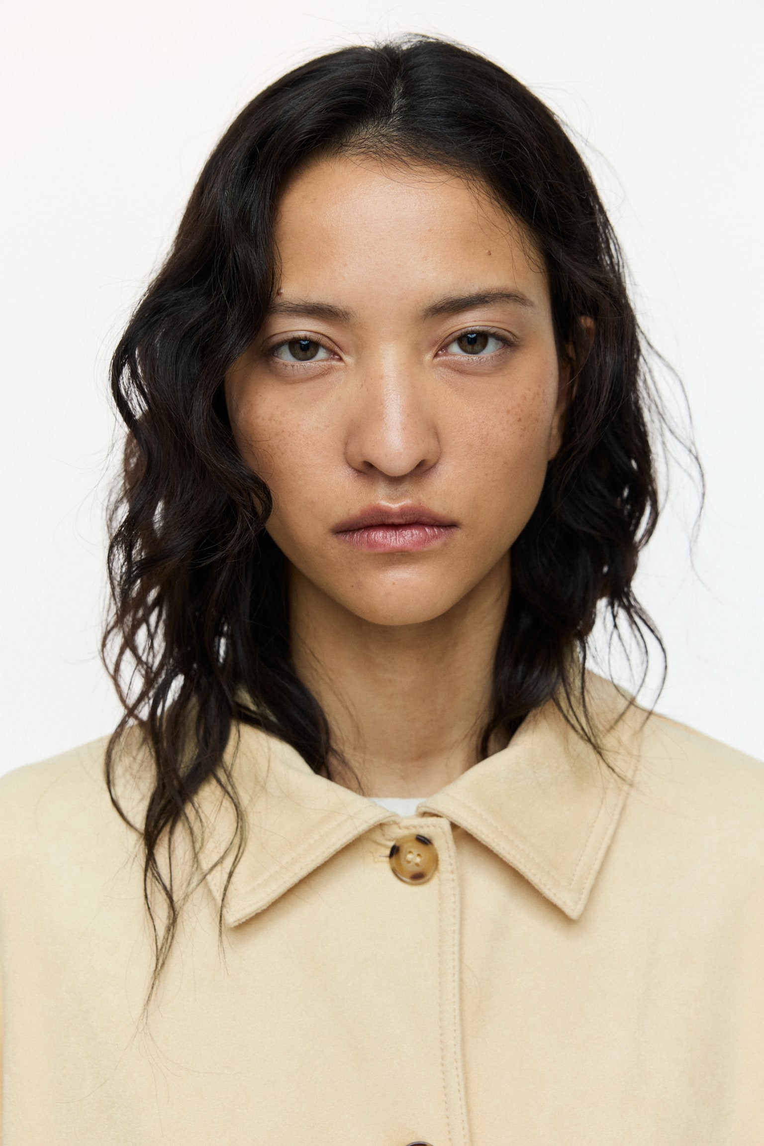 Loose-fit shirt - Beige/Brown - 4