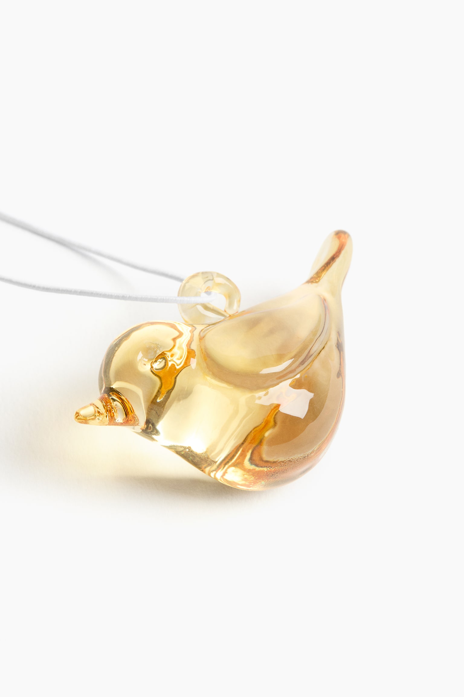 Bird glass decoration - Yellow/Transparent - 3
