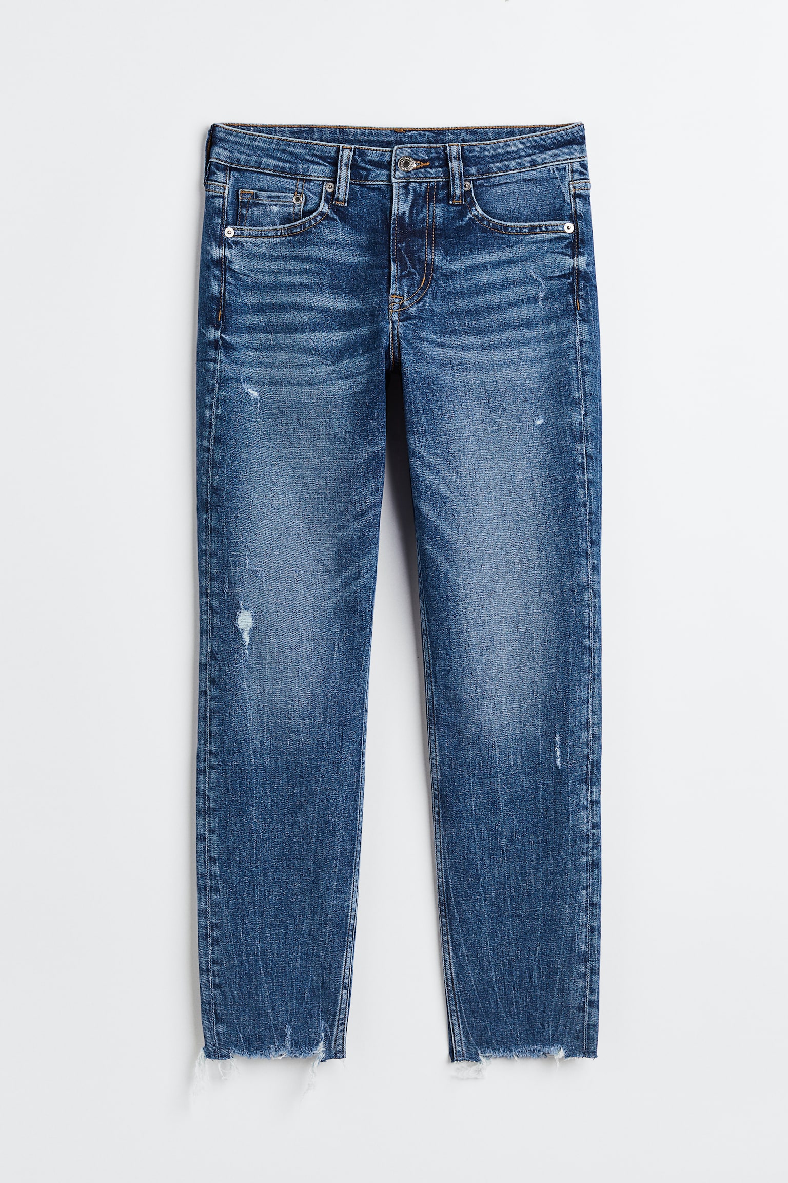 Skinny Ankle Jeans - Dark denim blue/Black/Light denim blue - 1