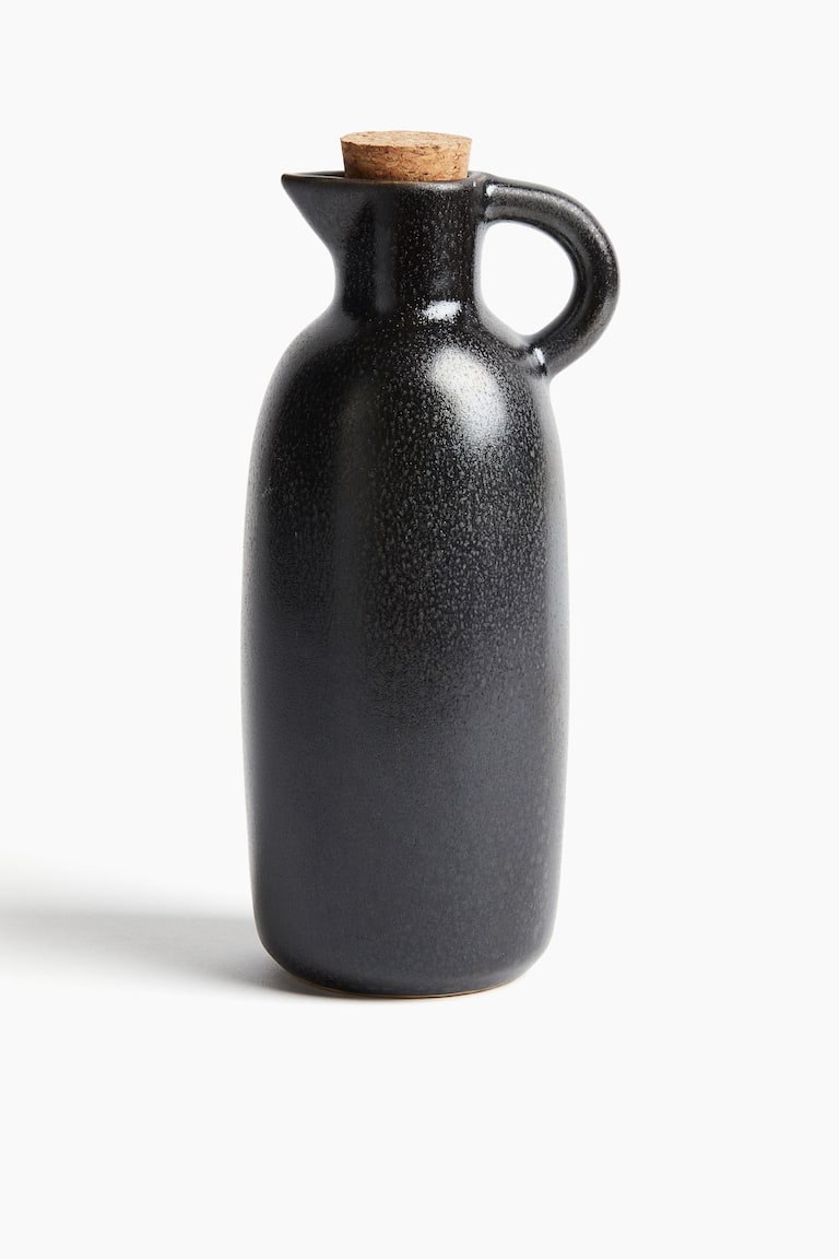 Bouteille d'huile en grès cérame - Noir - Home All | H&M FR