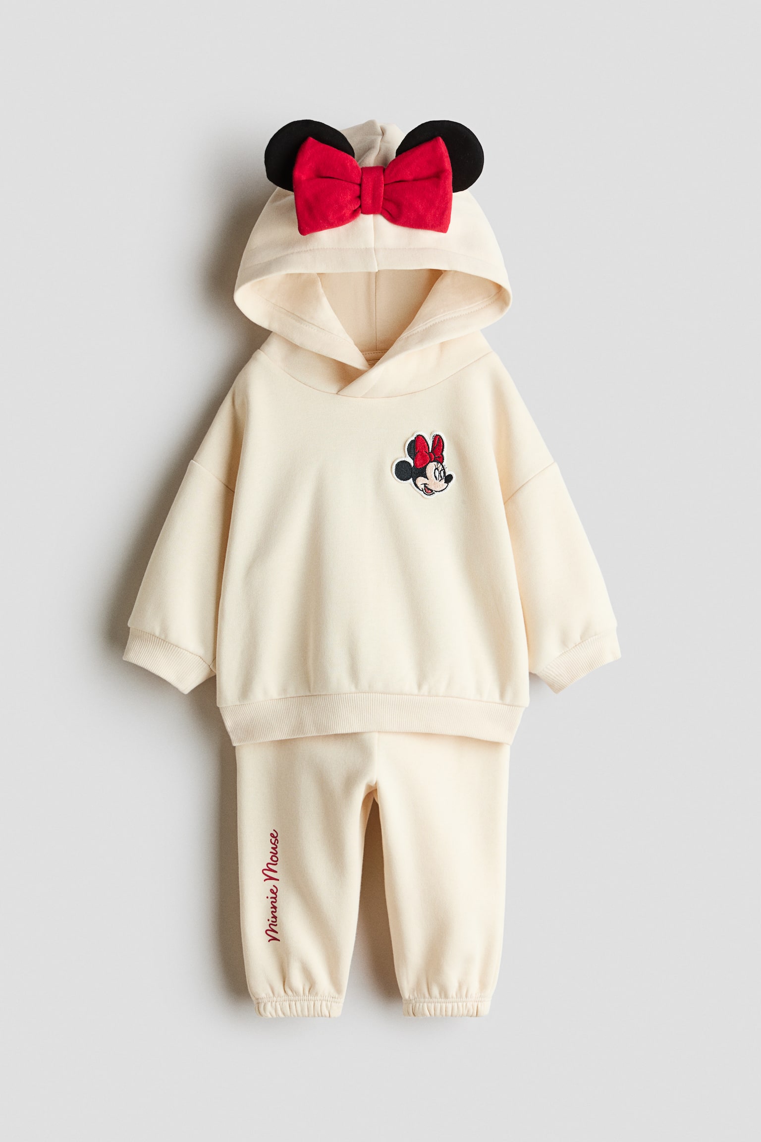 2-Piece Sweatsuit with Motif - Light beige/Minnie Mouse