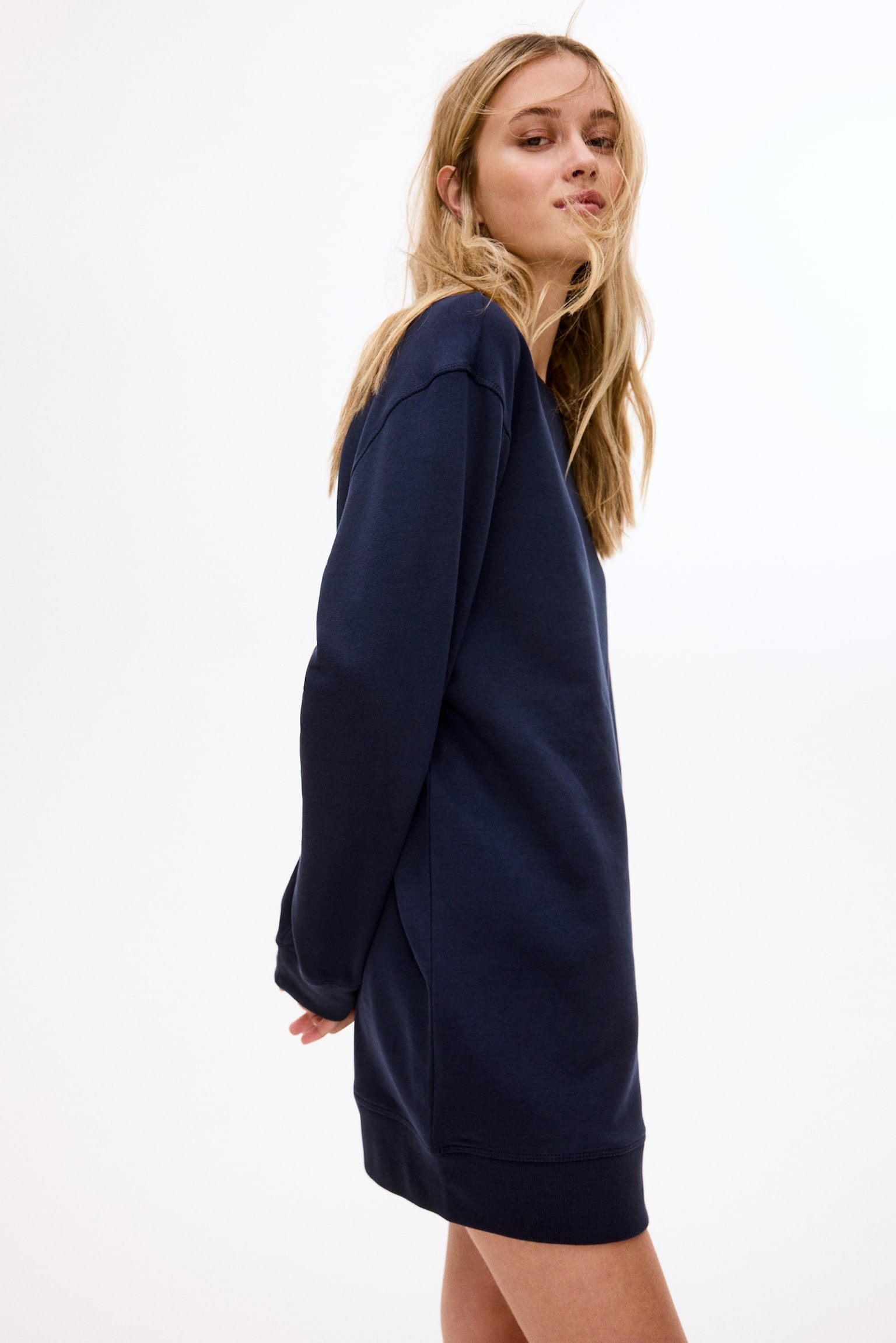 Sweatshirt dress - Navy blue/Pink/Brown/Light blue - 4