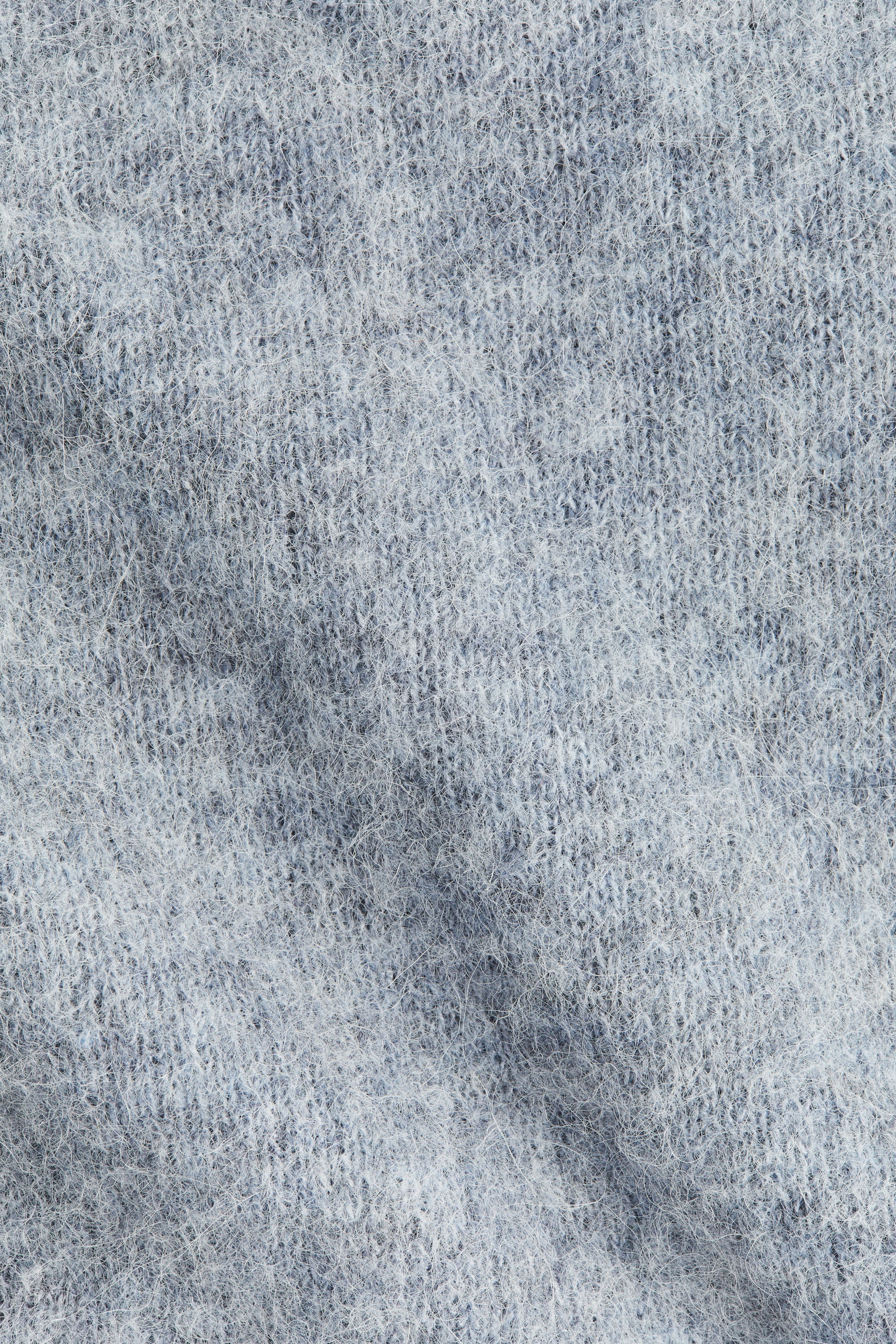 Näytä suurempi kuva: Alpakkasekoitteinen oversize-neulepusero - Himmeä sinimeleerattu - NAISET | H&M FI 5