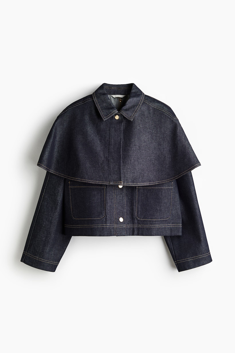 H&m Lined Black Denim Jacket Womens Jackets For Women Leather