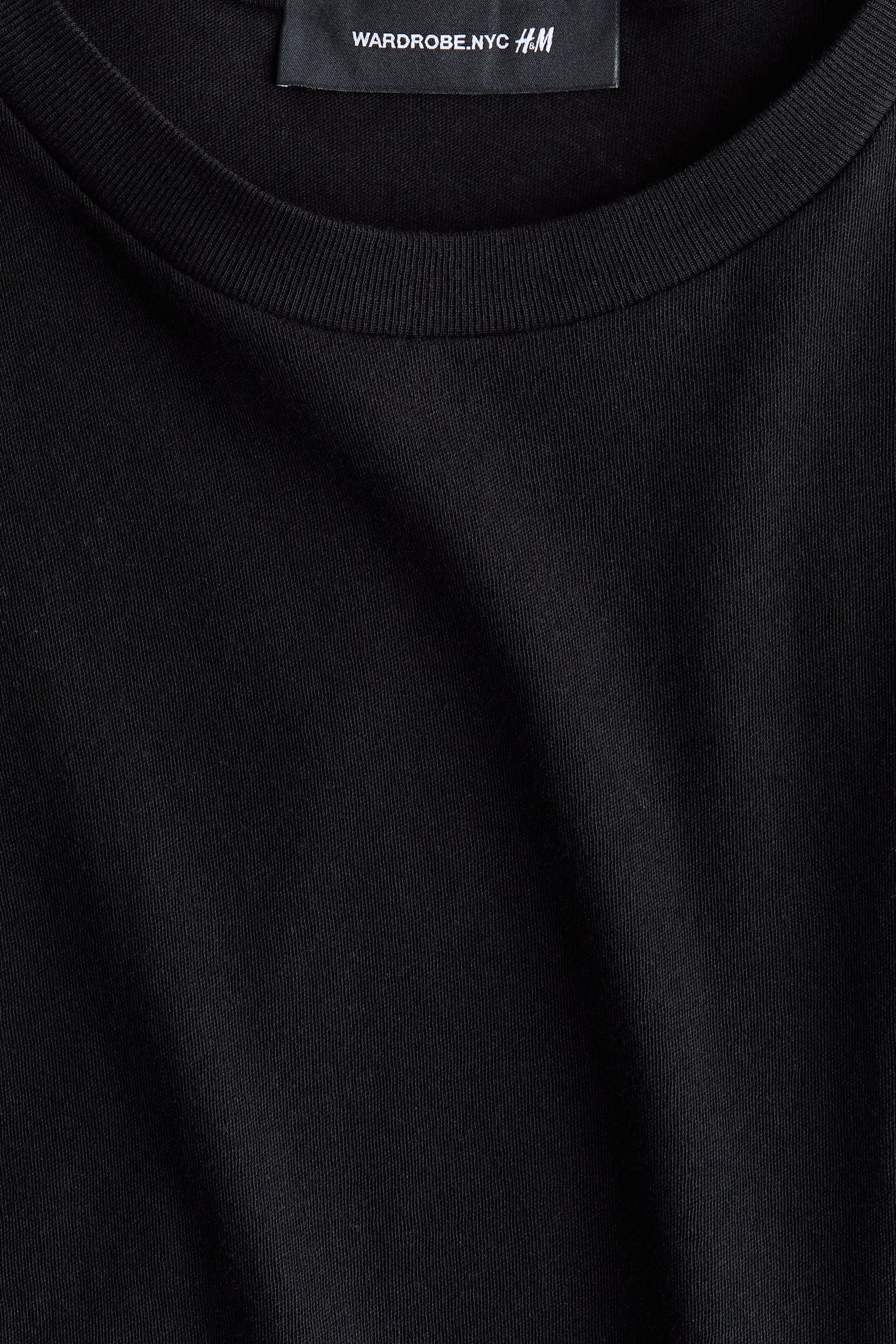 Женский топ H&M Long-Sleeved Cotton Top, цвет: Чёрный — фото 6