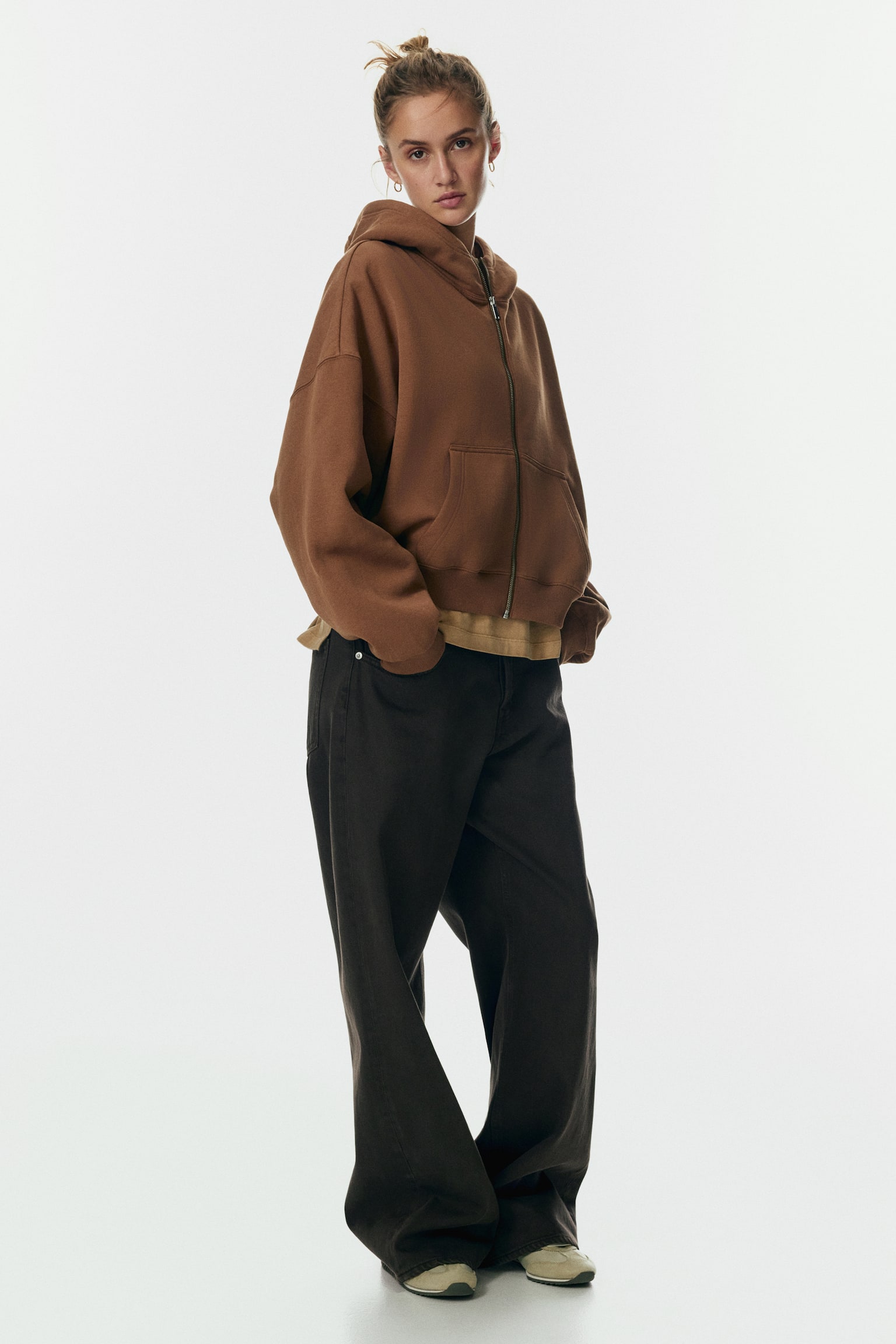 Hooded Jacket - Brown/Black - 4