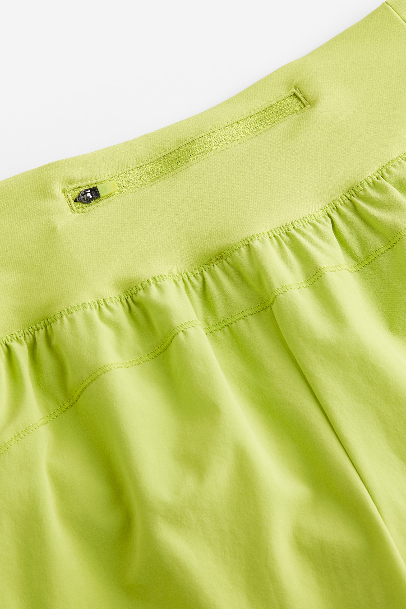 DryMove™ Double-layered sports shorts - Lime green/Black/Dark purple - 4