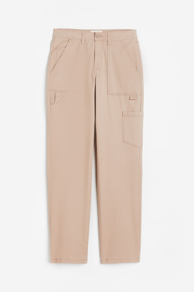 Pantalón cargo con cinturón para mujer beige Bolf HM007 BEIGE