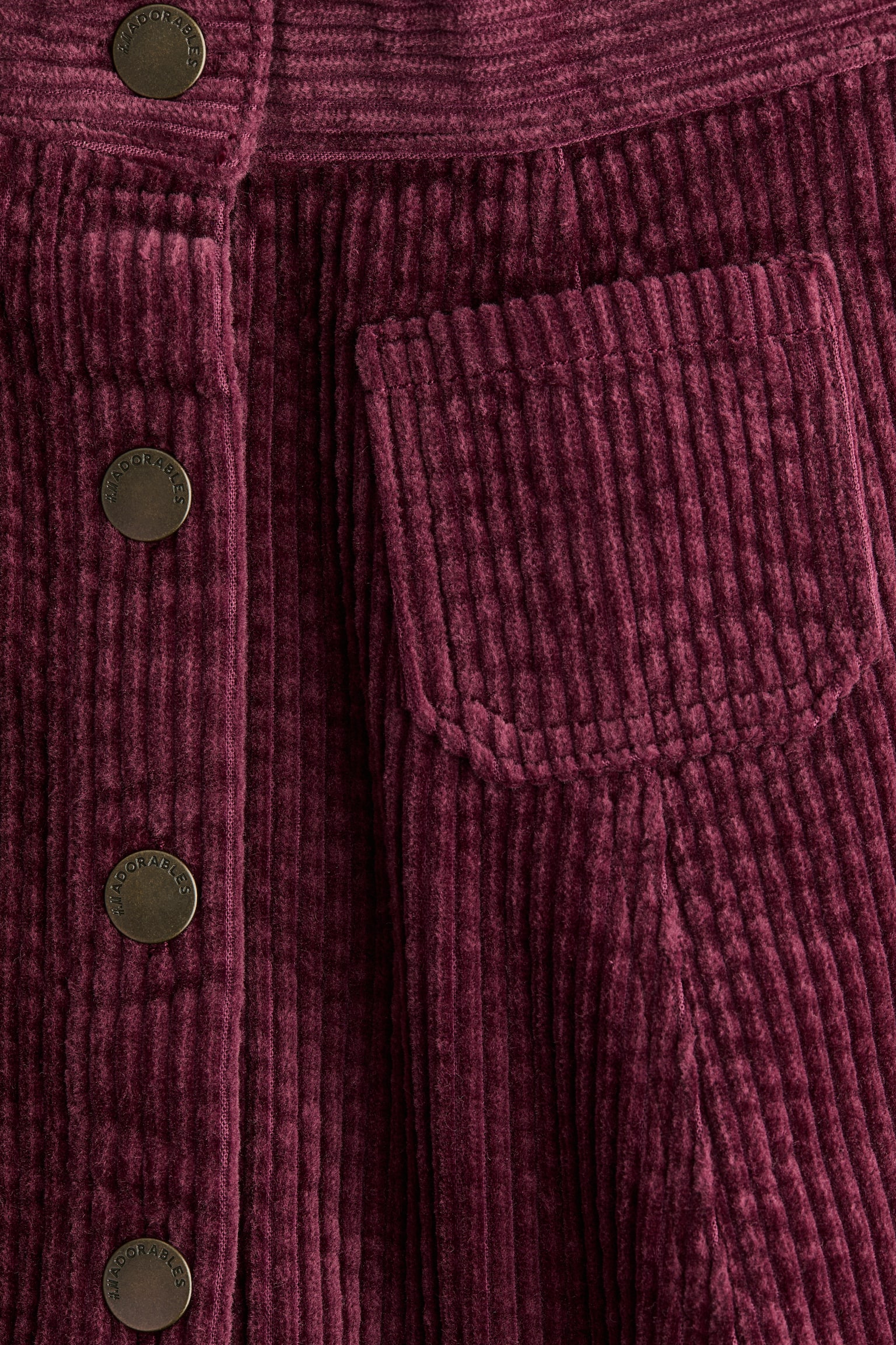 Детская юбка H&M Corduroy A-Line, цвет: Тёмный красный — фото 5