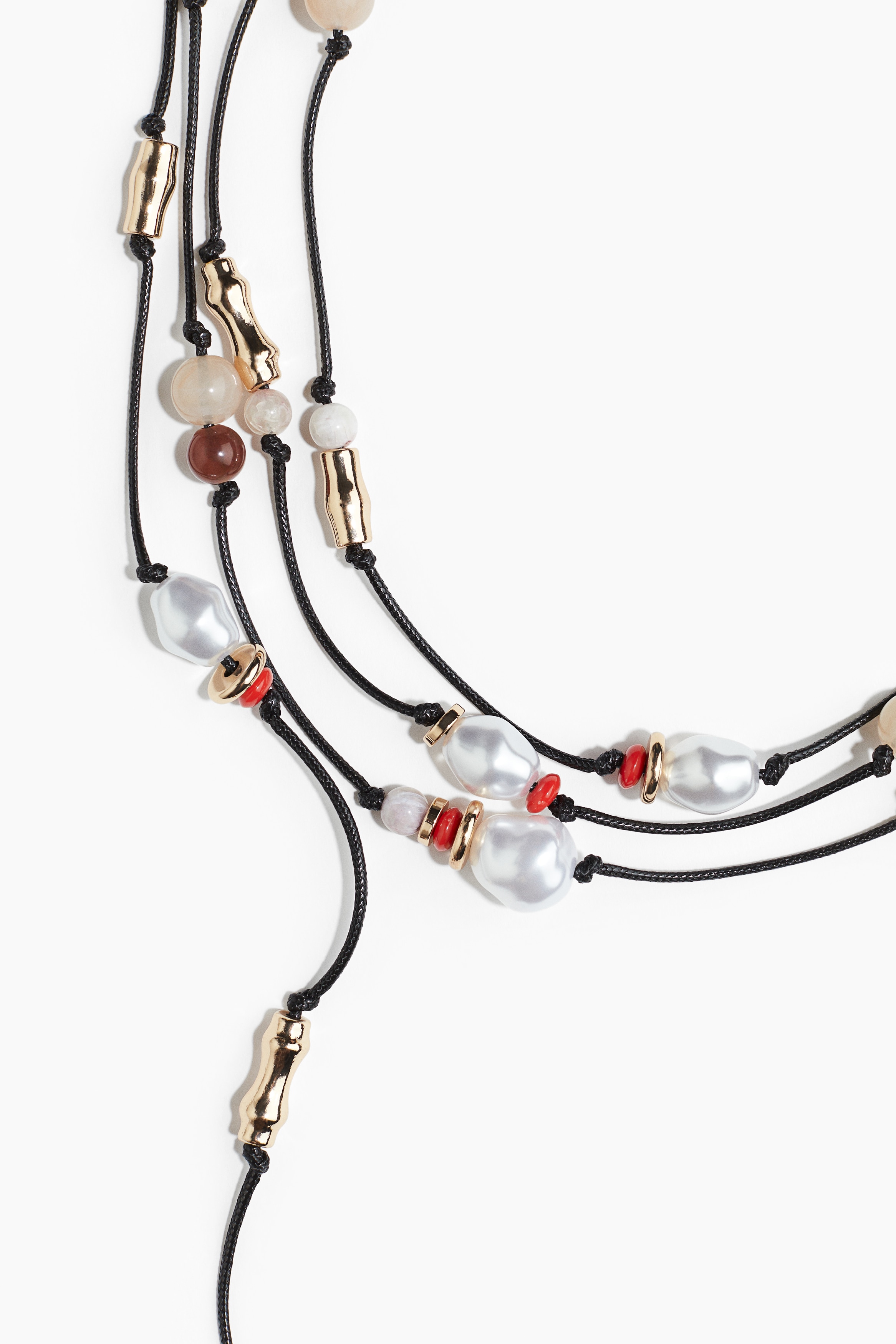Beaded cord necklace
