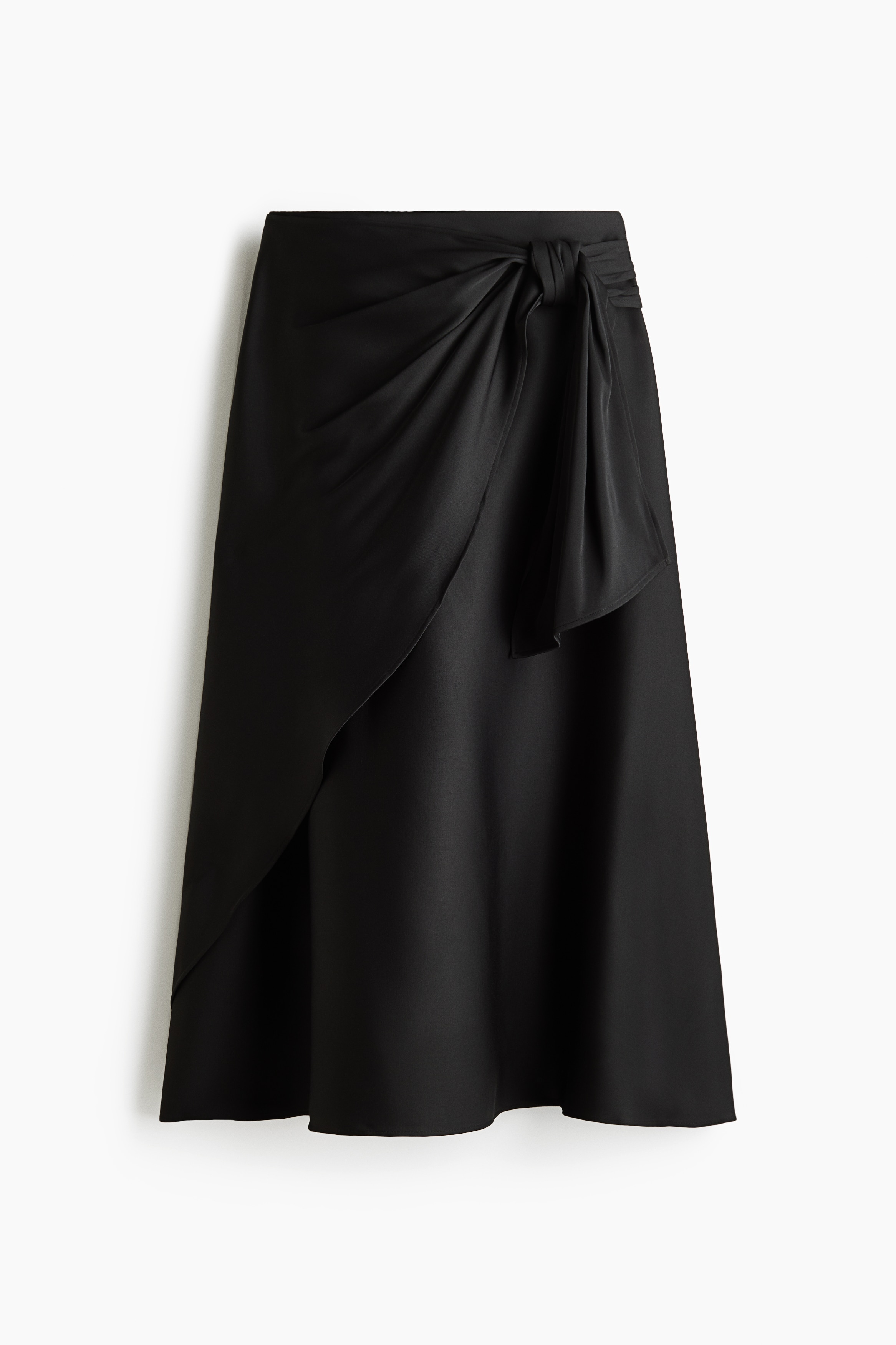 Tie-detail A-line skirt