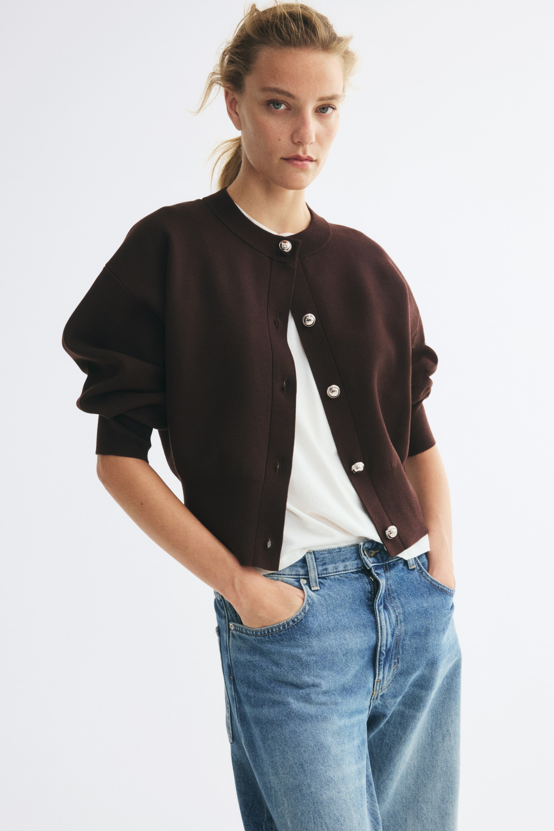 Fine-Knit Cardigan