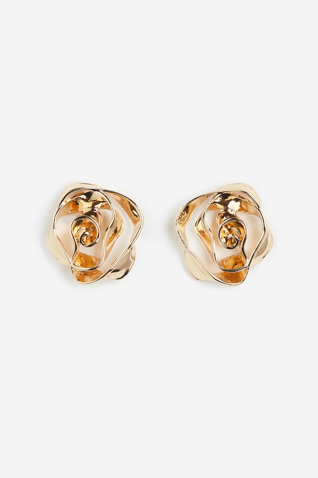 Rose earrings - Gold-coloured - 2