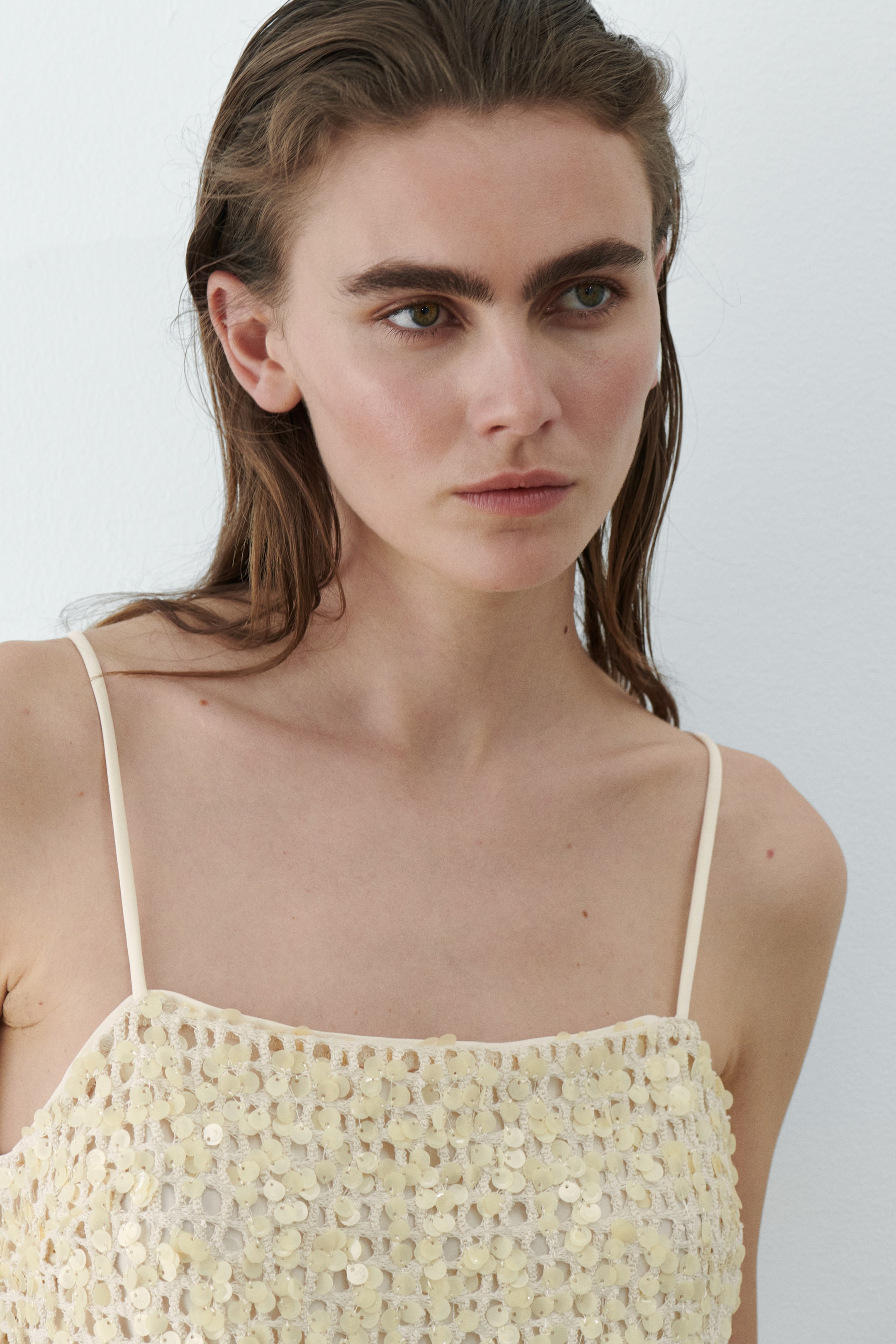 Sequined Mesh Top