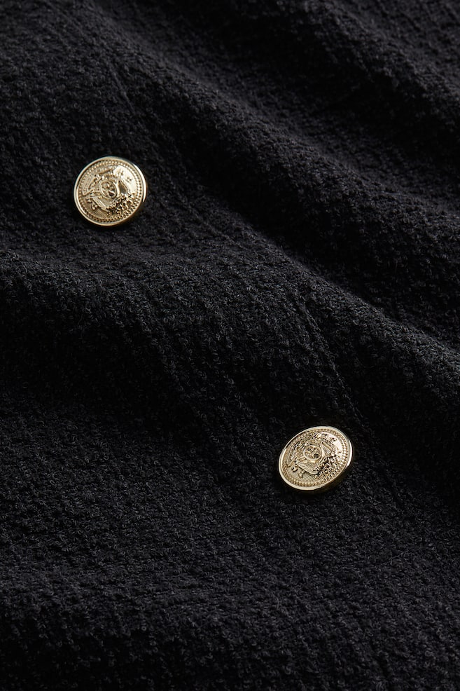 Button-front skirt - Black/Navy blue - 3