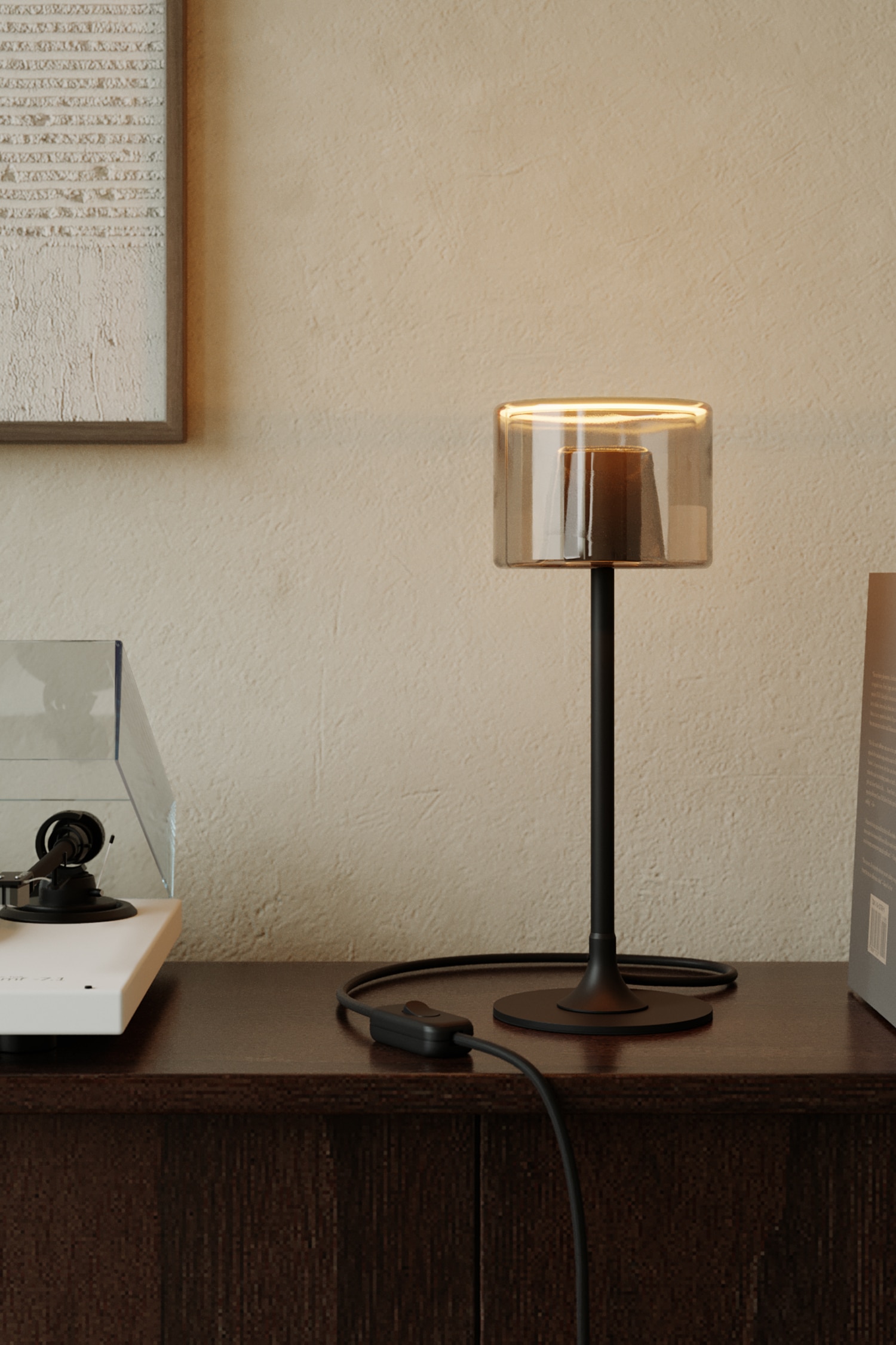 Magnetisk Bordlampe Ghost - Sort/Hvid