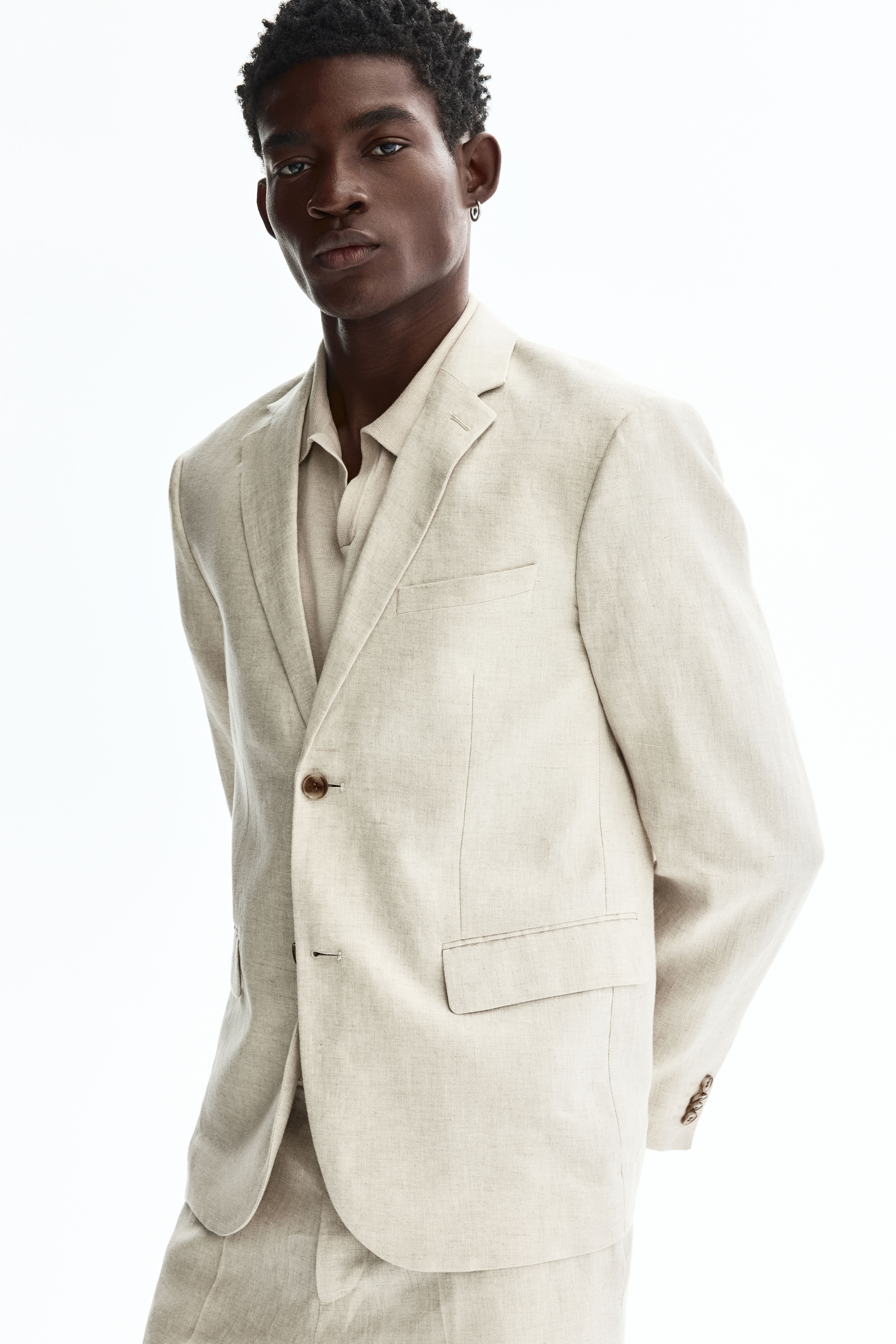 Slim-Fit Linen Jacket