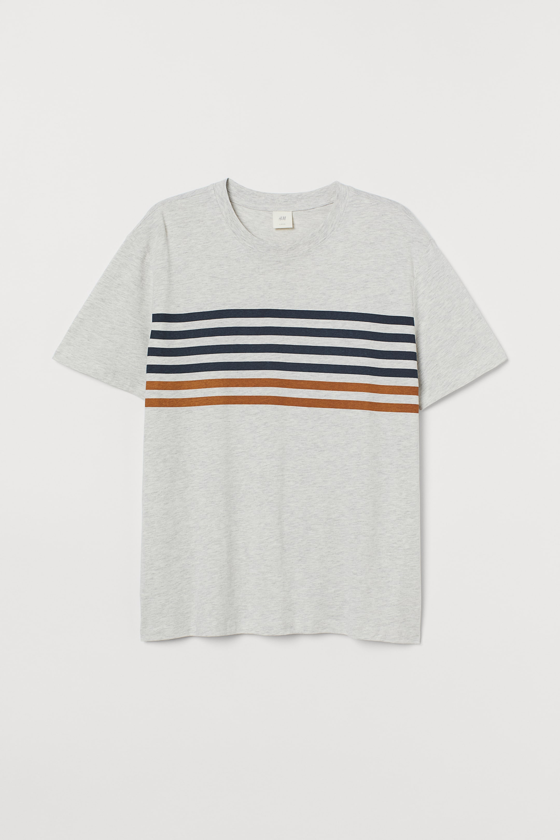 View larger image: Cotton T-shirt - Light grey marl - Men | H&M 1