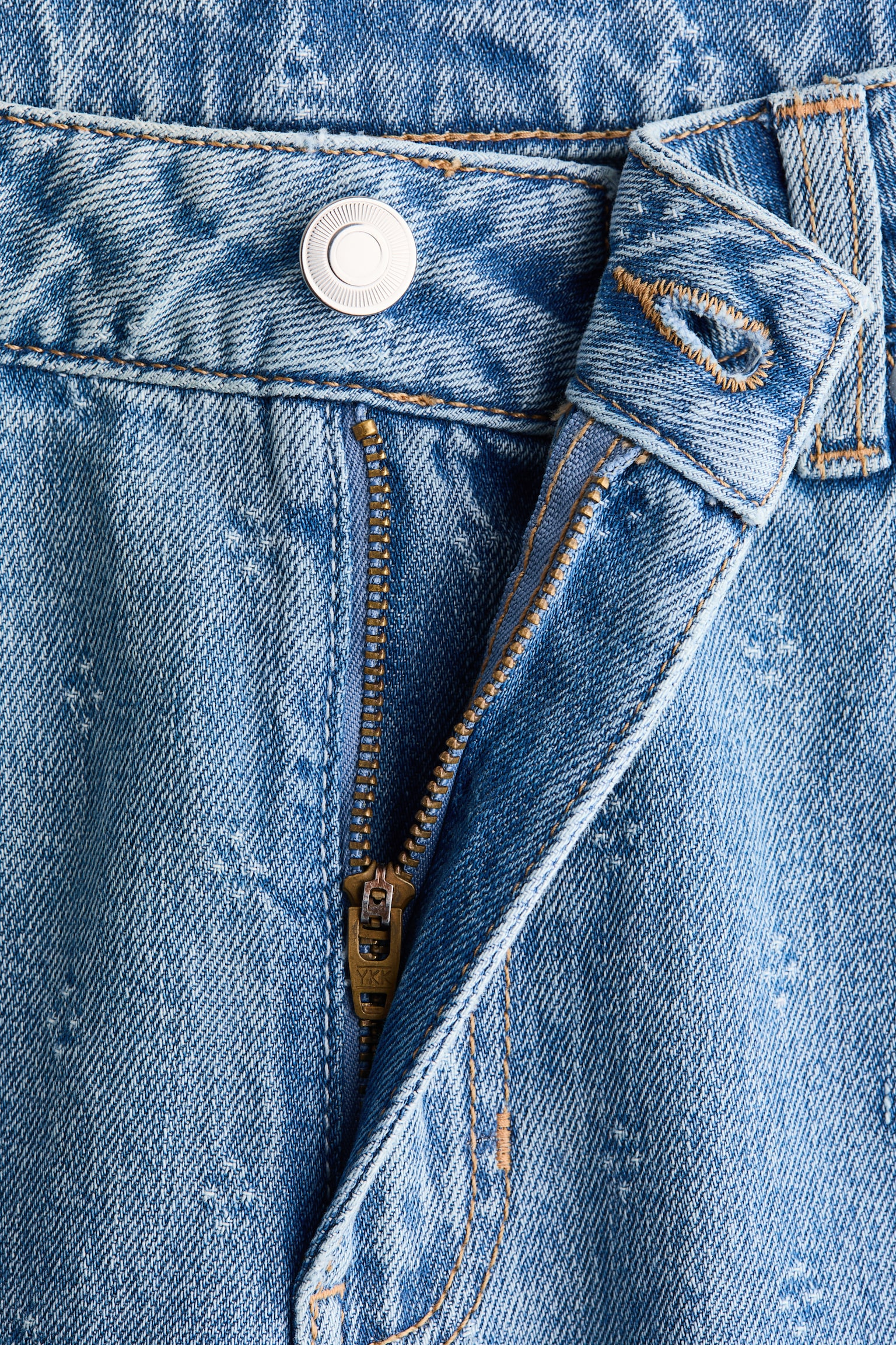 Wide High Waist Jeans - Denimblå - 7