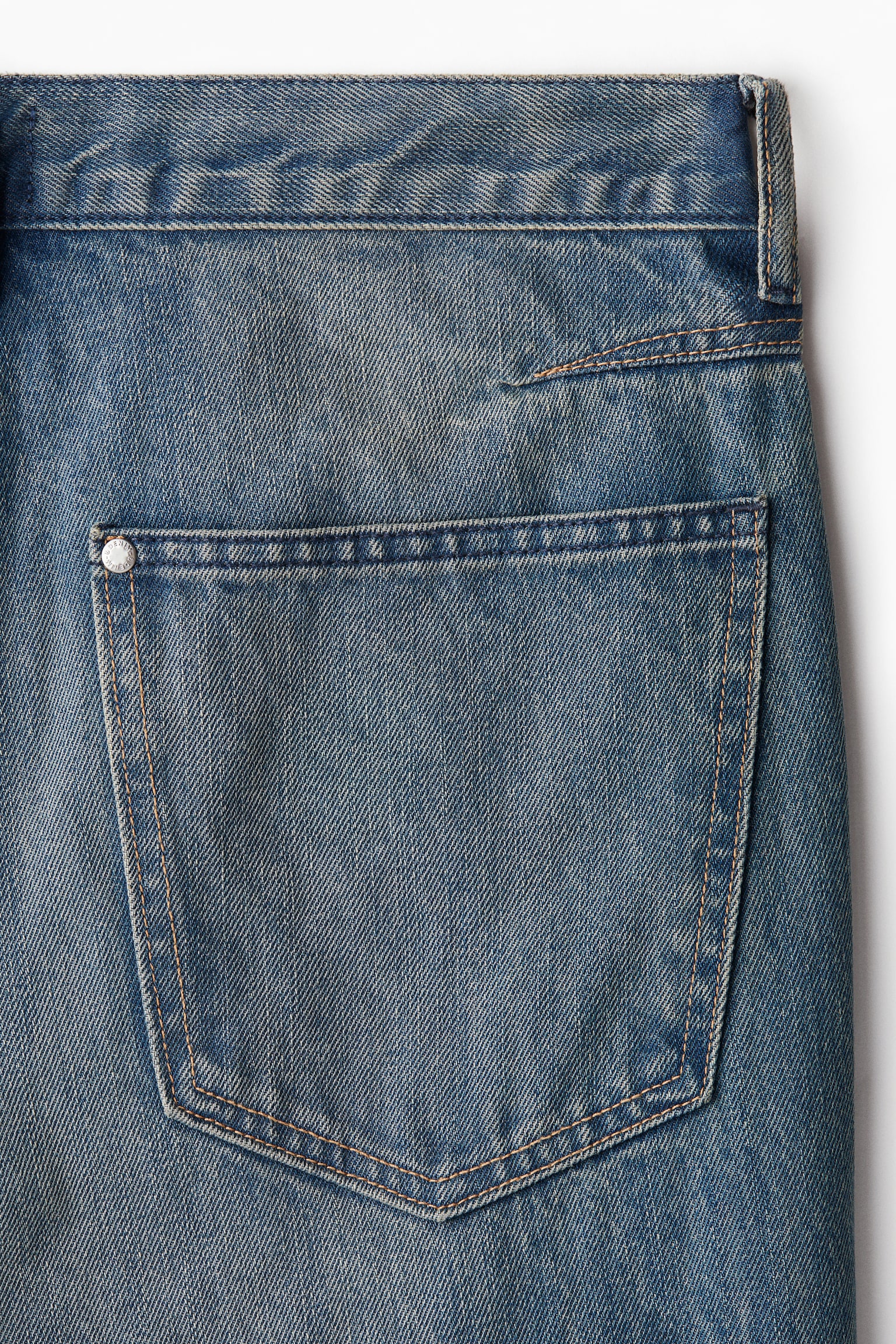 Quần jean có ly chiết dáng baggy - Màu xanh denim/Màu xanh denim đậm - 3