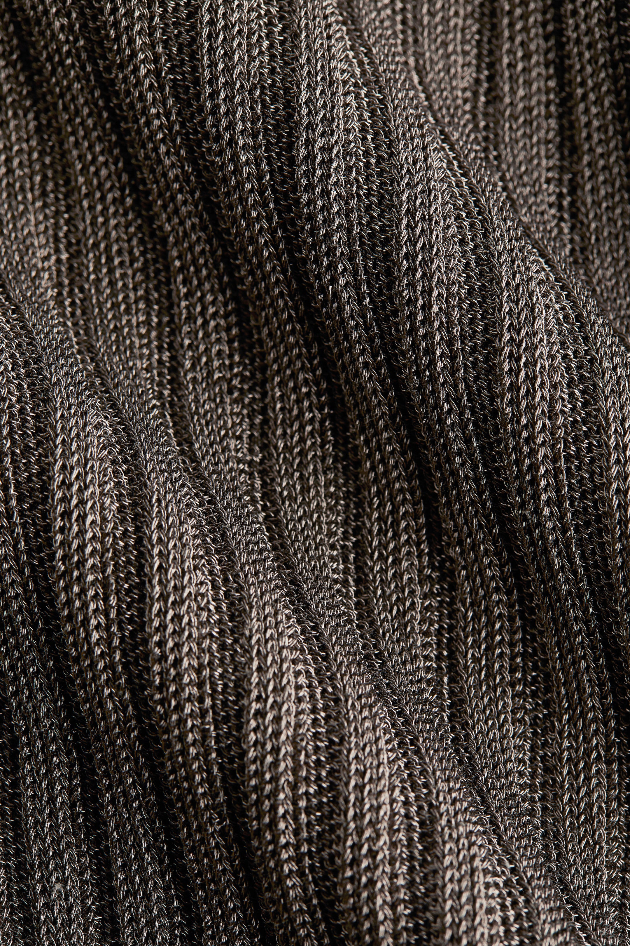 View larger image: Metallic rib-knit hoodie - Dark grey - Ladies | H&M MY 7