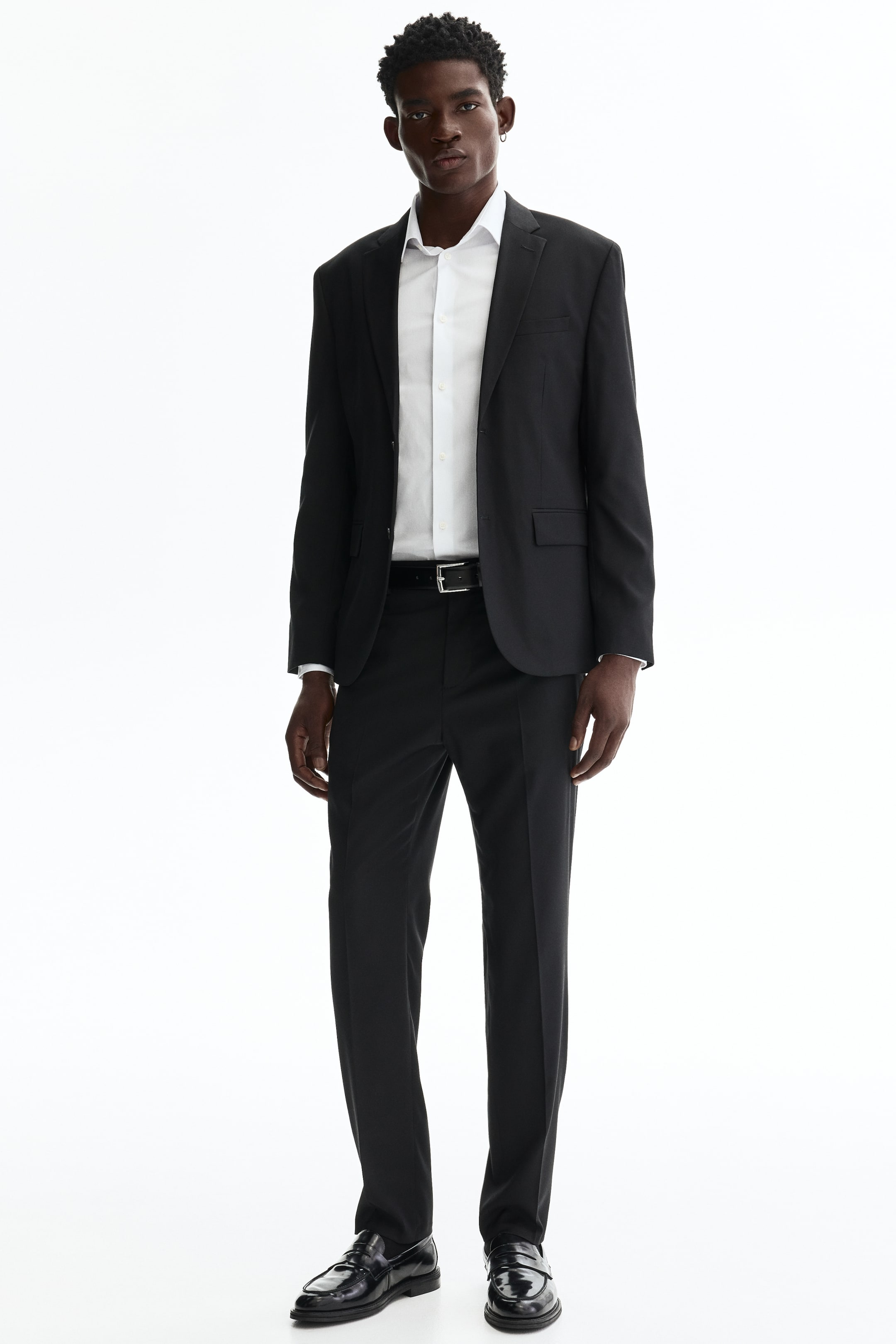 查看大圖: 貼身西裝褲 - 黑色 - Men | H&M 1
