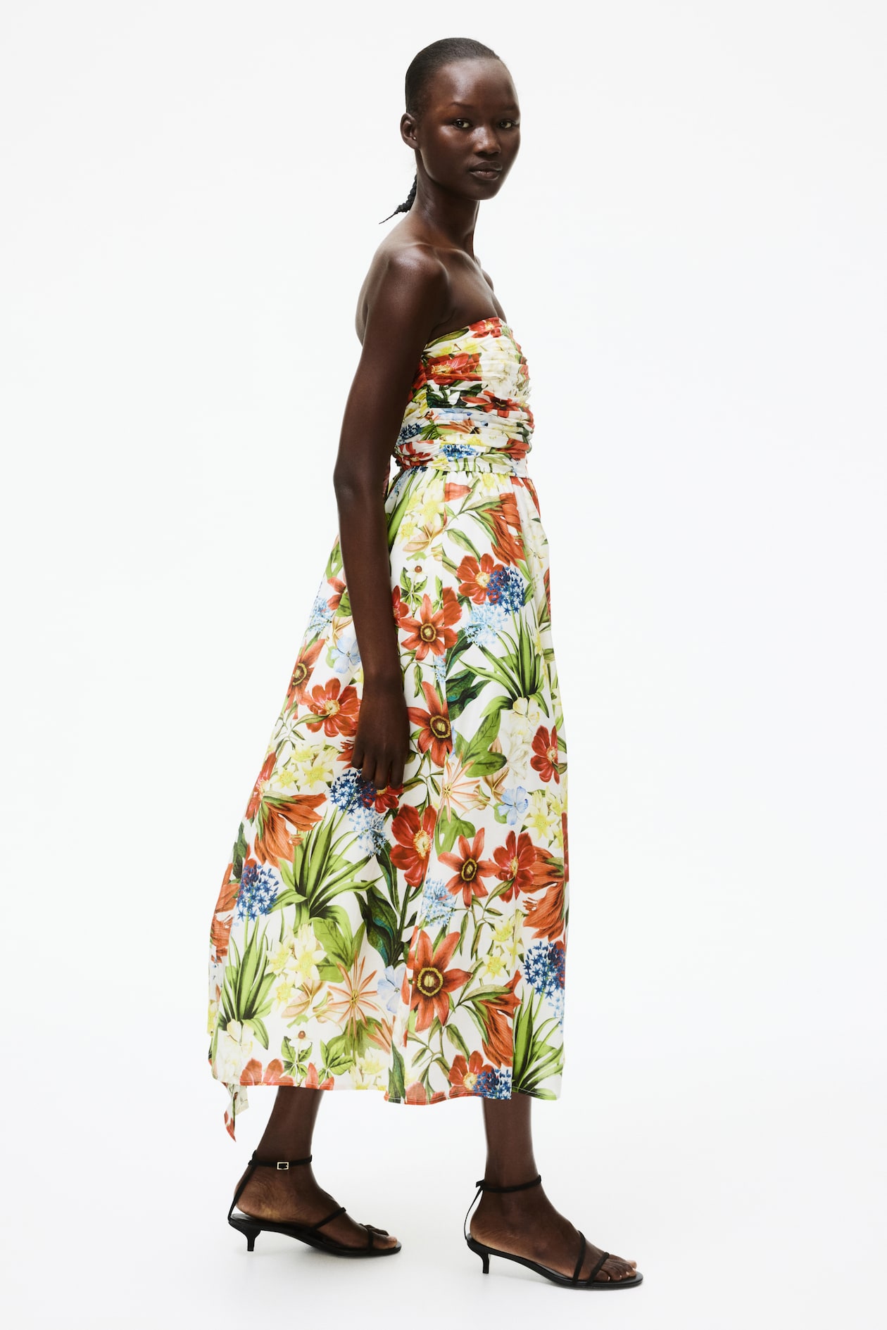 h&m langes bandeau kleid