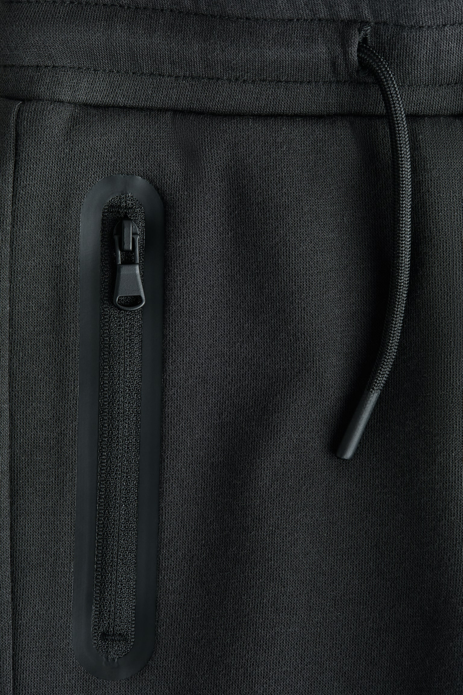 Brushed-inside joggers - Black/Light grey marl - 2