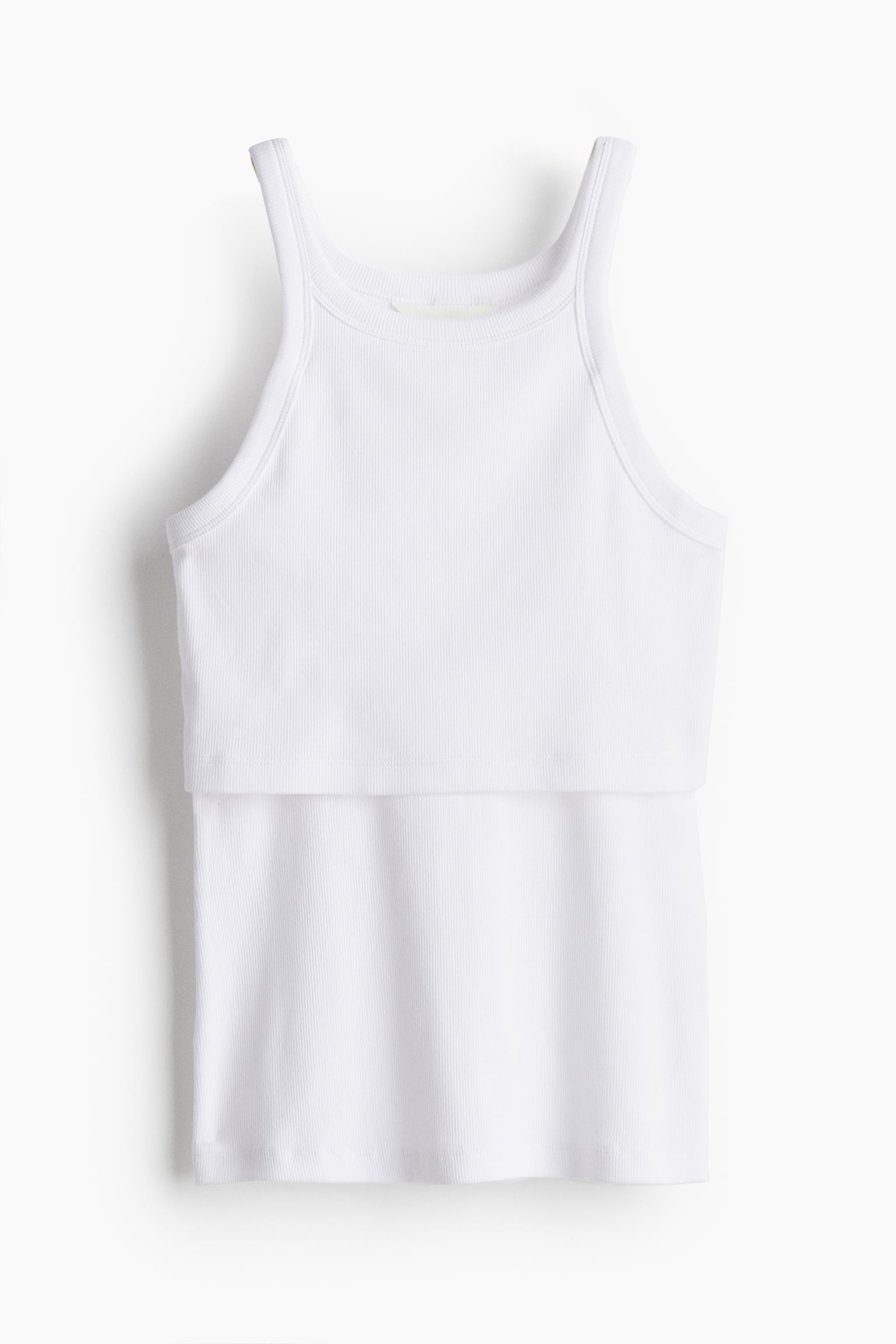 MAMA Nursing Tank - White/Light greige/Light grey marle - 2