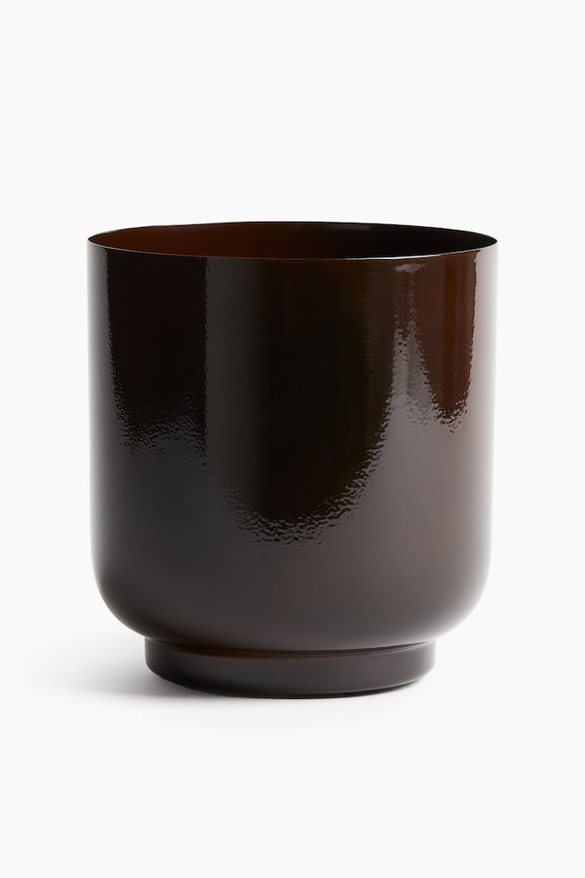 Metal Plant Pot - Dark brown - 1