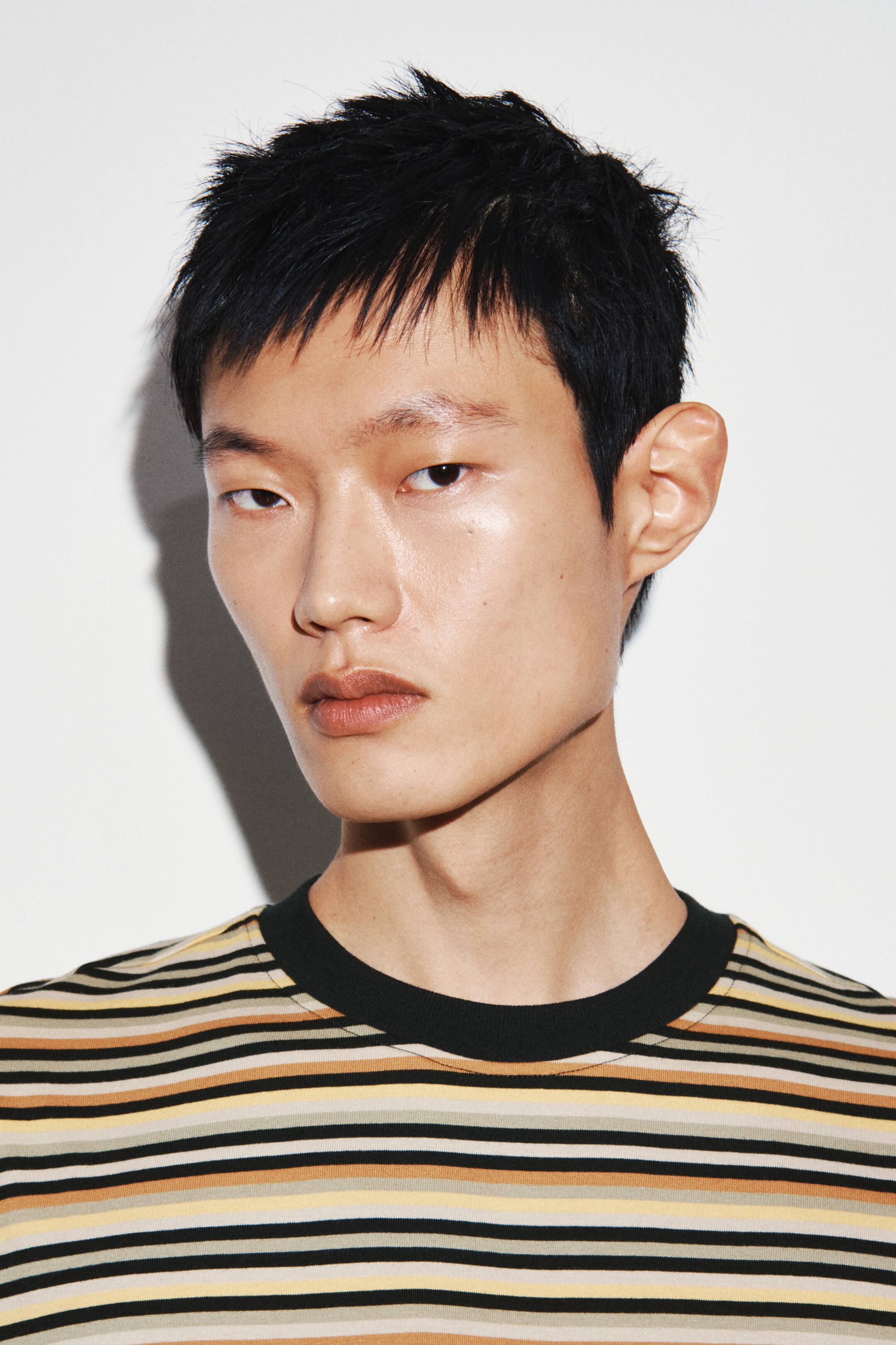 View larger image: Cotton T-shirt - Black/Striped - Men | H&M MY 4