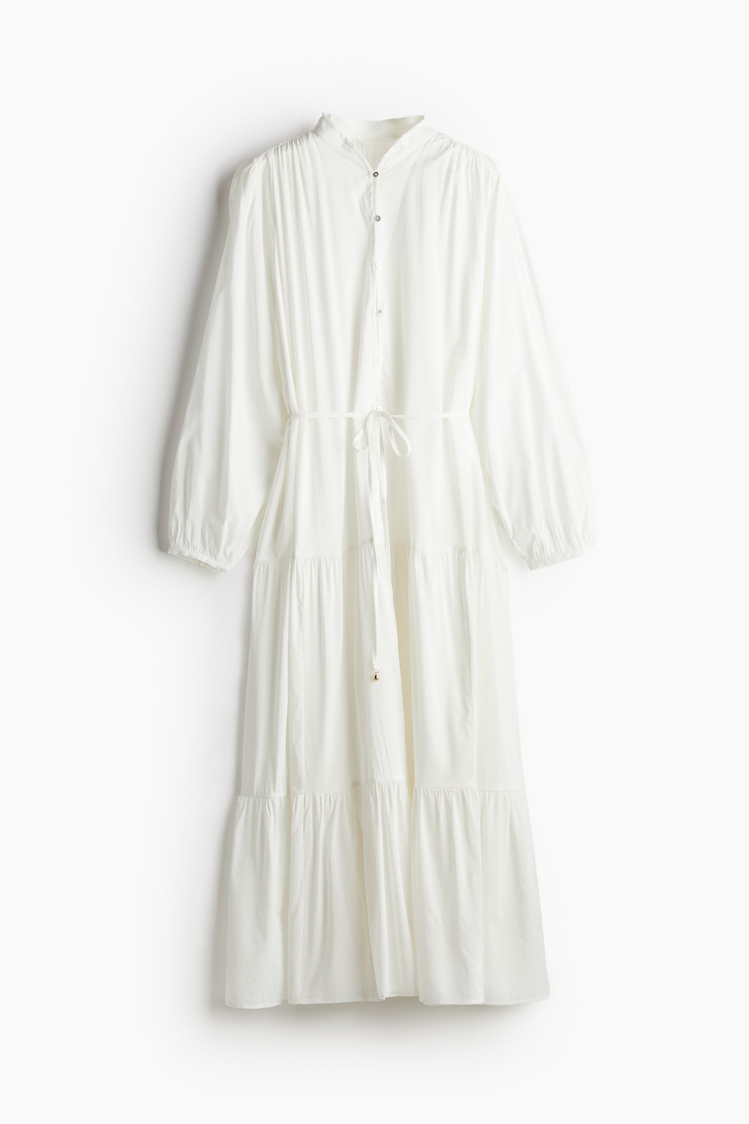Robe longue à étages - Blanc/Cream/Black floral - 2