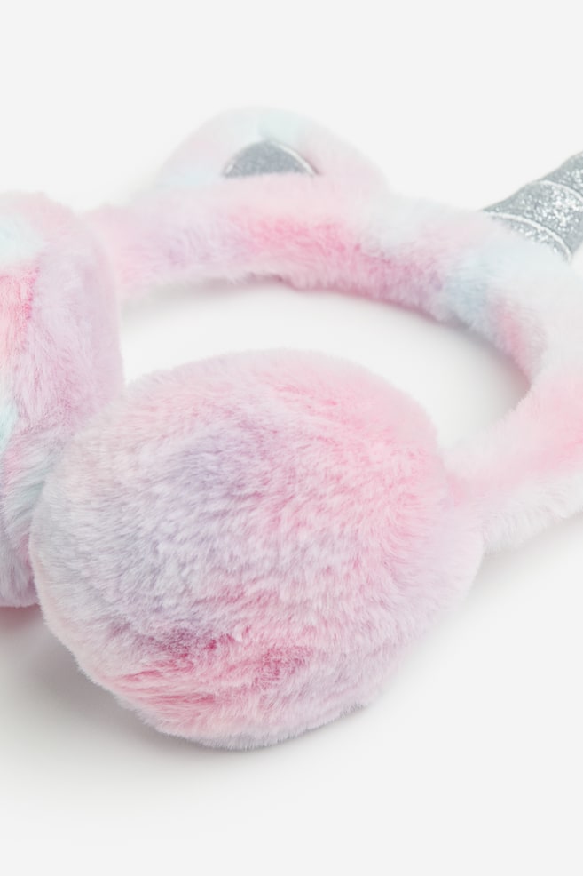 Fluffy earmuffs - Light pink/Unicorn/Black/Cat - 2
