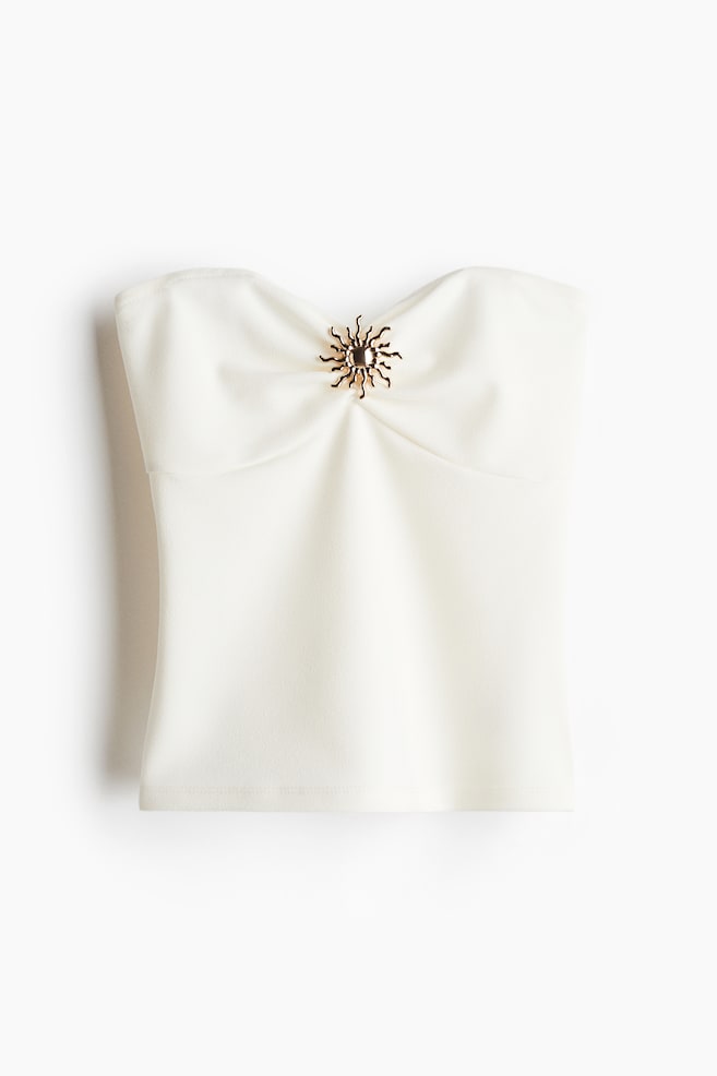 Metal-detail tube top - White/Sun/Black/Starfish - 1