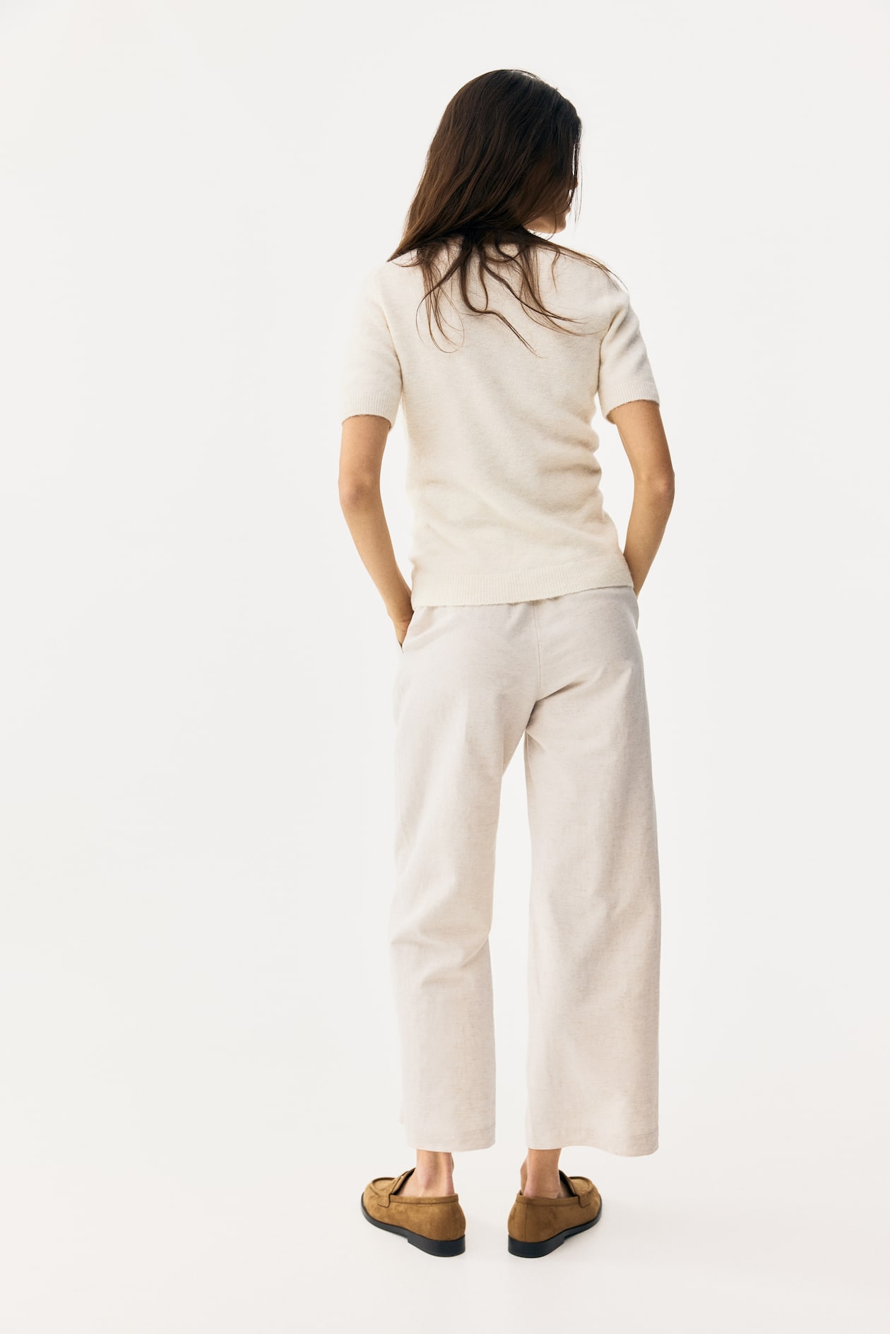 MAMA Linen-Blend Drawstring Pants - image 2