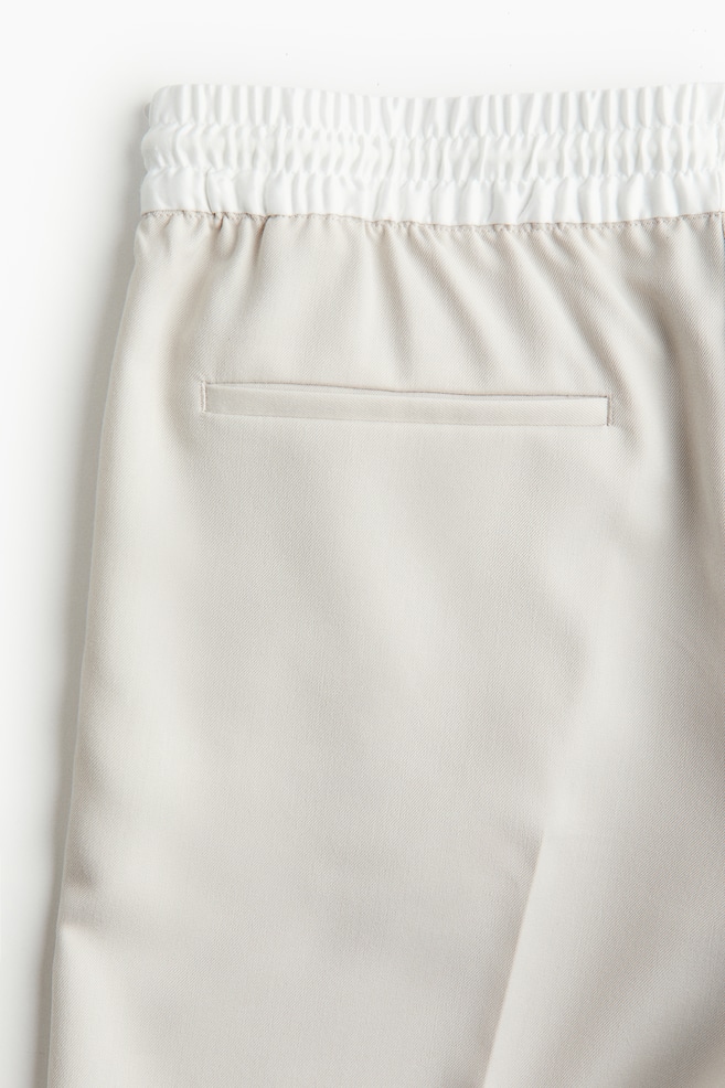 Pantalon large avec taille élastique - Beige clair/Noir/blanc/Gris chiné - 6