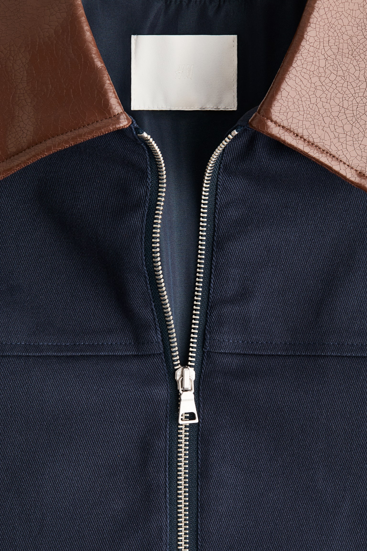 Oversized twill jacket - Navy blue - 2