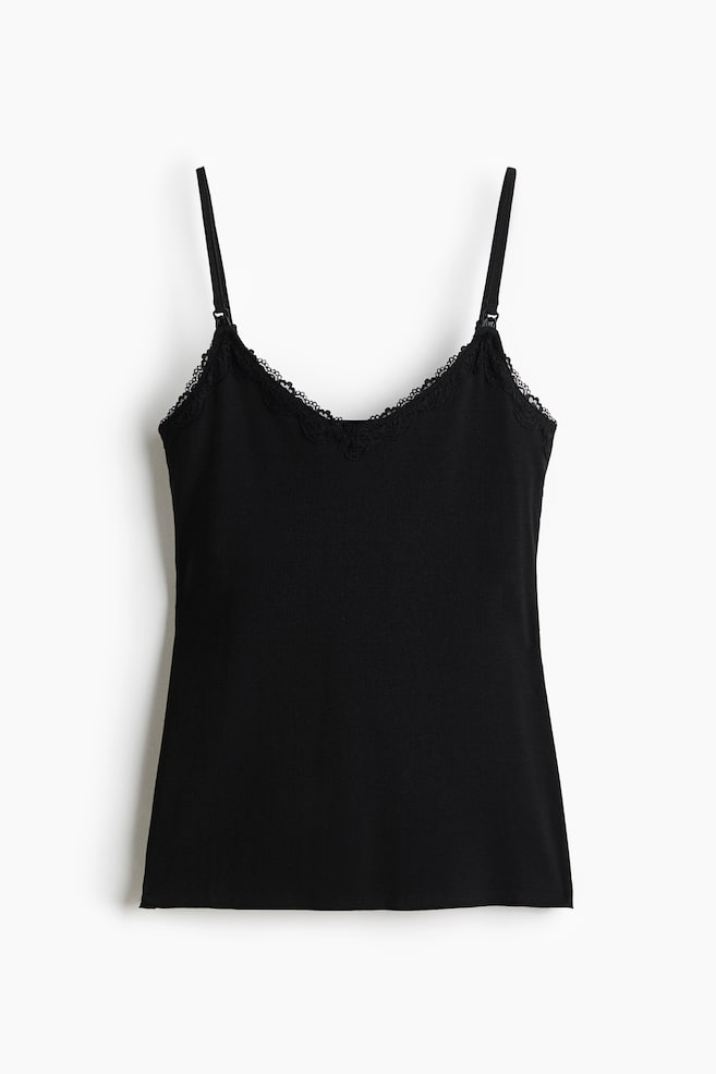 MAMA Nursing strappy top - Black/White/Dusty pink - 1