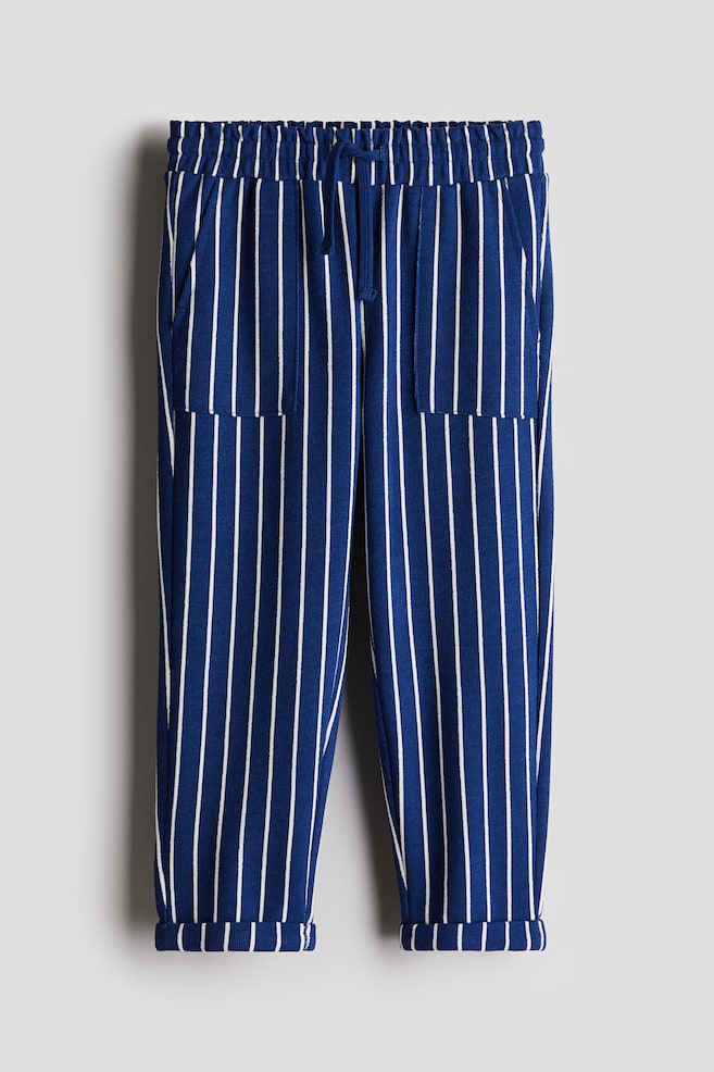 Joggers en punto texturizado - Azul vivo/Rayas/Amarillo/Rayas/Beige - 1