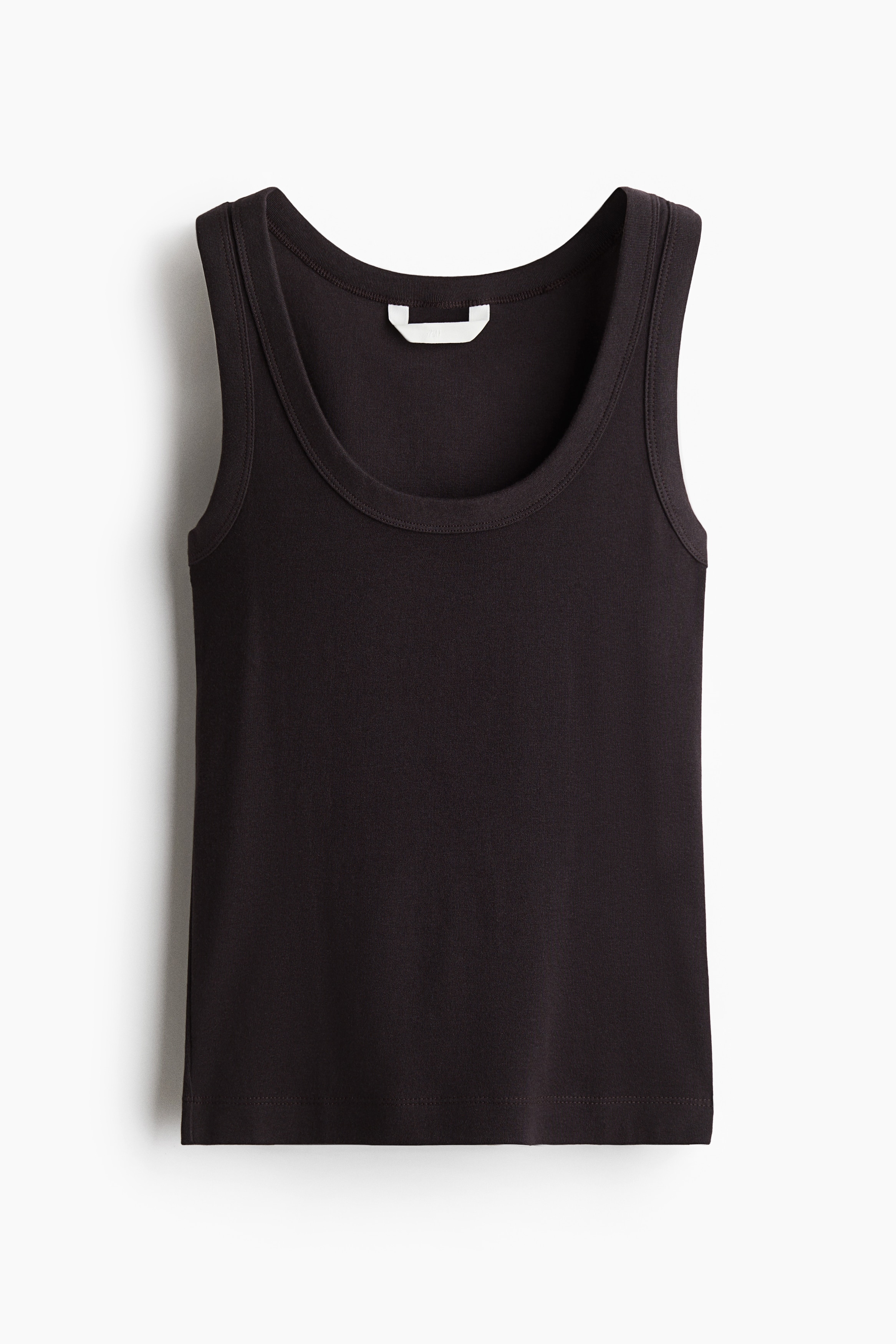 Fitted vest top - Dark brown/Black/Cream/Navy blue/Greige