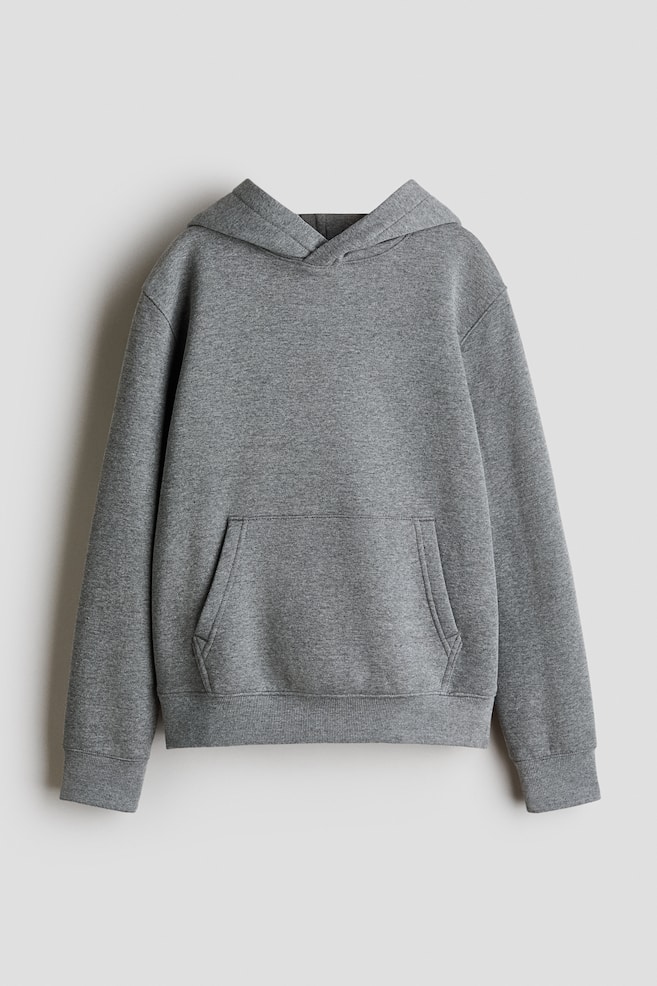 Hoodie à l'intérieur brossé - Gris chiné/Noir/Gris clair chiné/Gris foncé/Bleu marine/Beige/Crème - 1