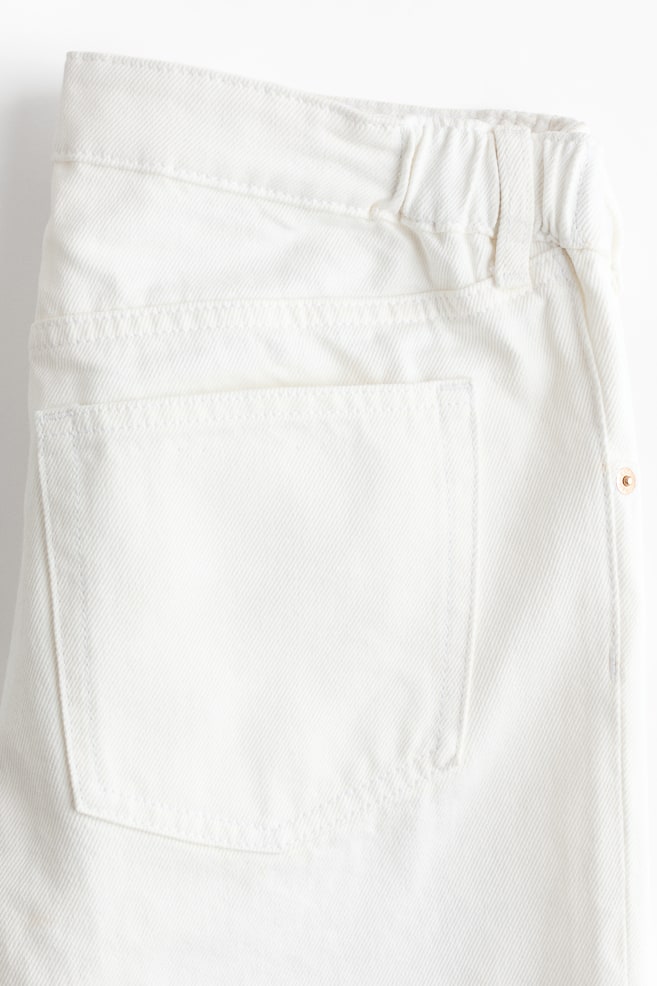 MAMA Straight Ankle Jeans-Hvit - 4