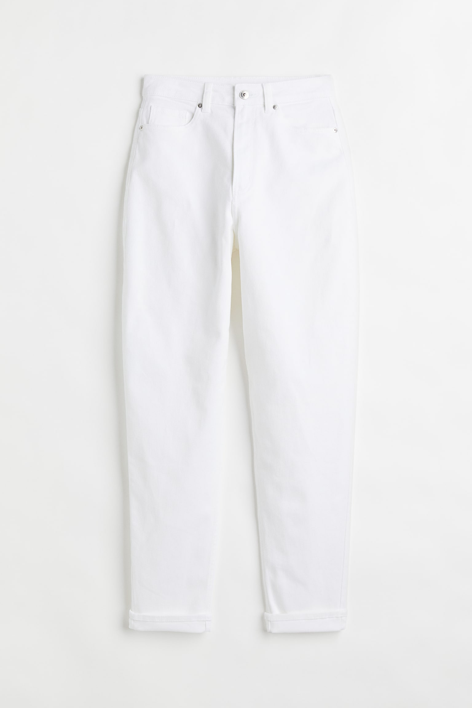 Mum Loose Fit Twill Pants - White/Pistachio green - 1