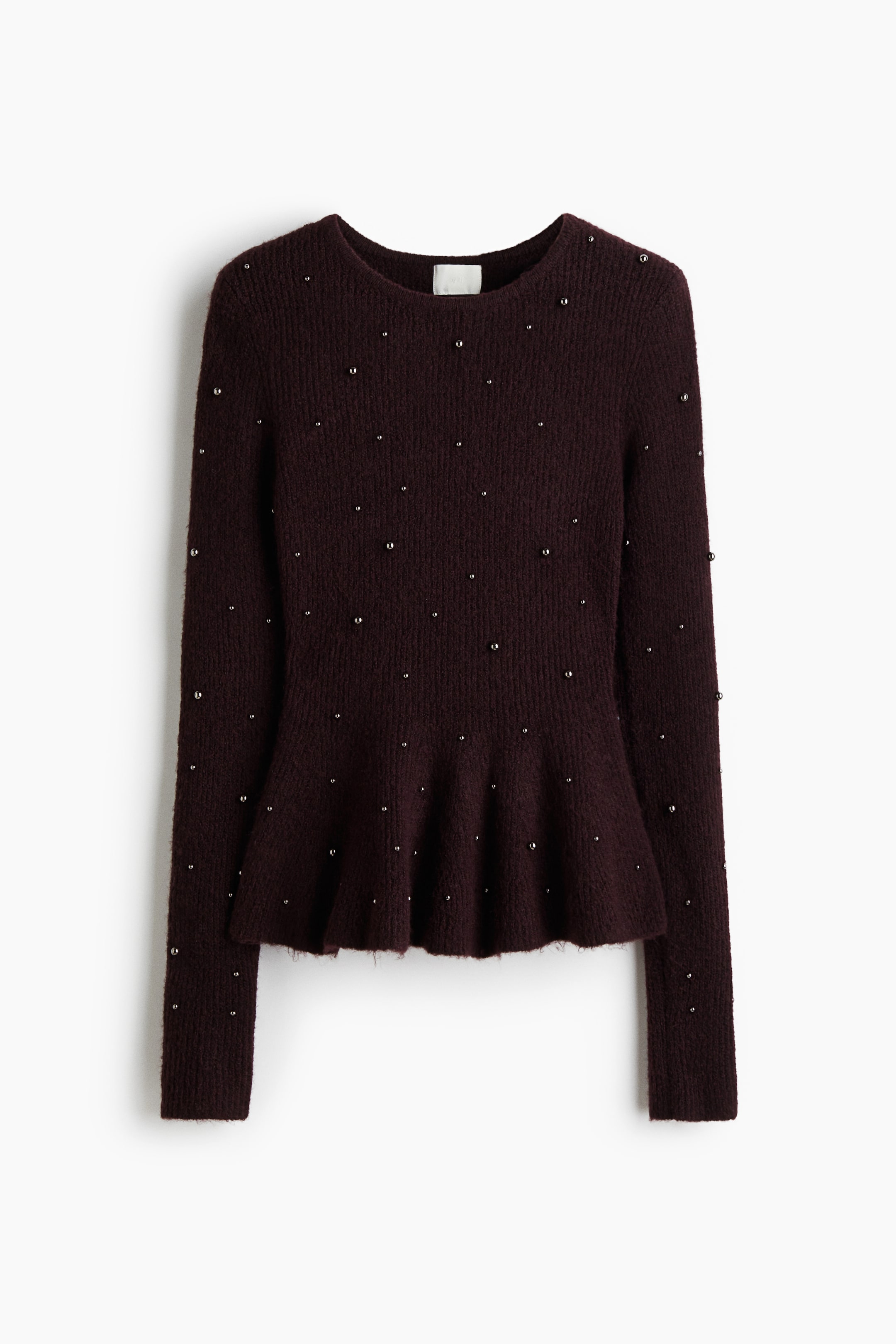 Agrandir l'image: Top péplum avec perles fantaisie - Bordeaux - FEMME | H&M BE 4
