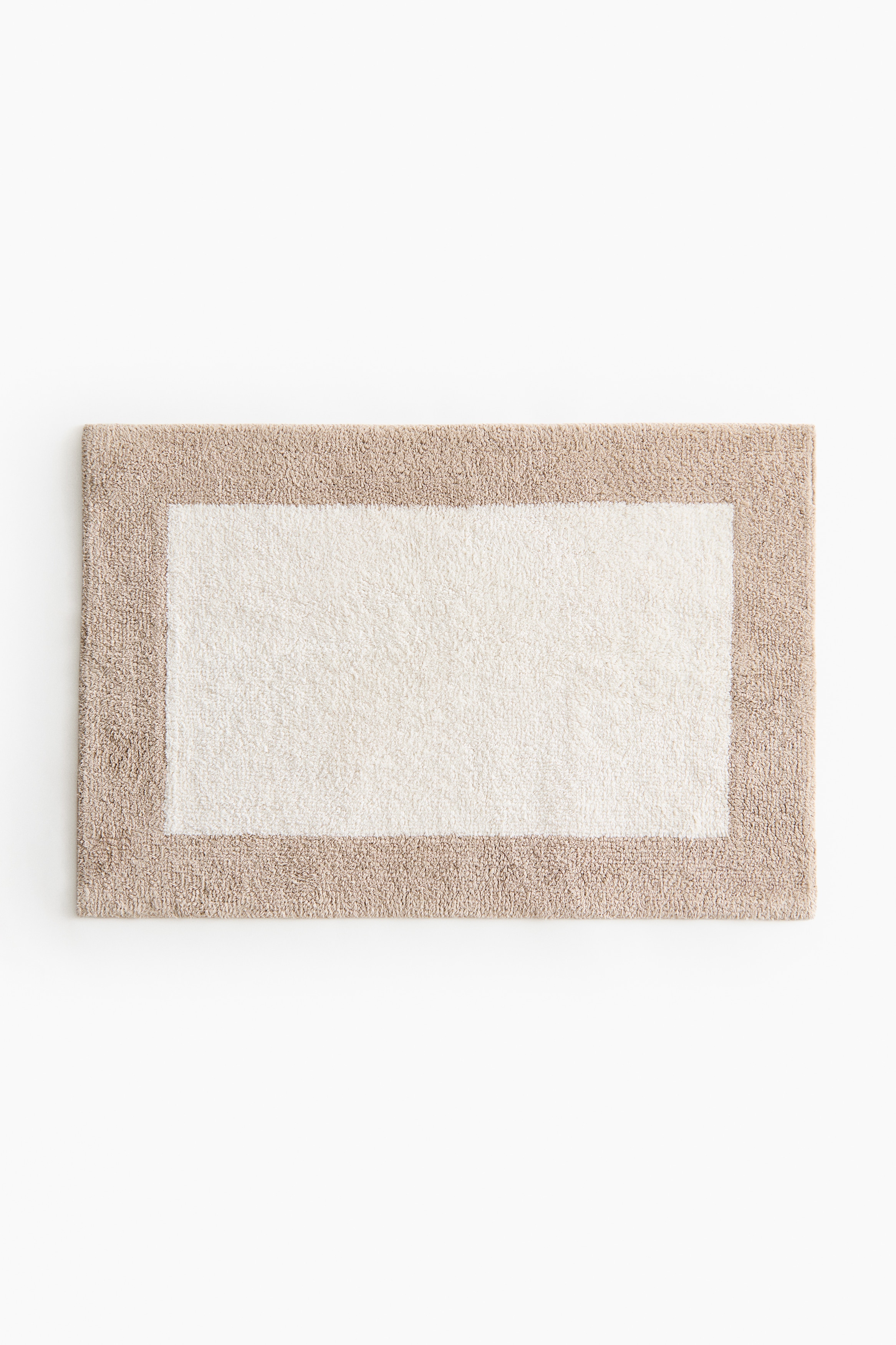 H&M Home  - Tuftet badematte - Lys Beige - size: 60x90