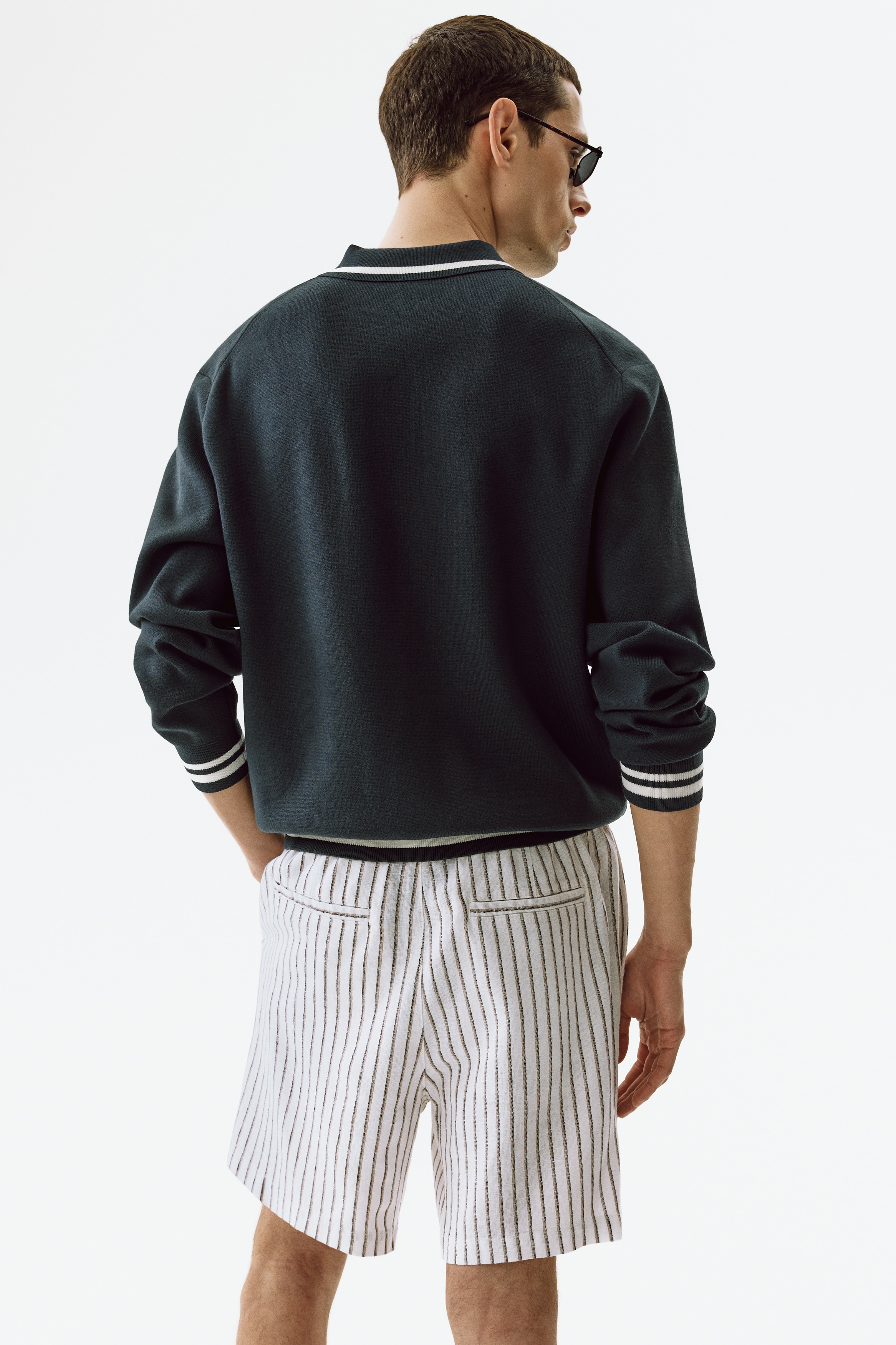 Relaxed Fit Linen-blend shorts