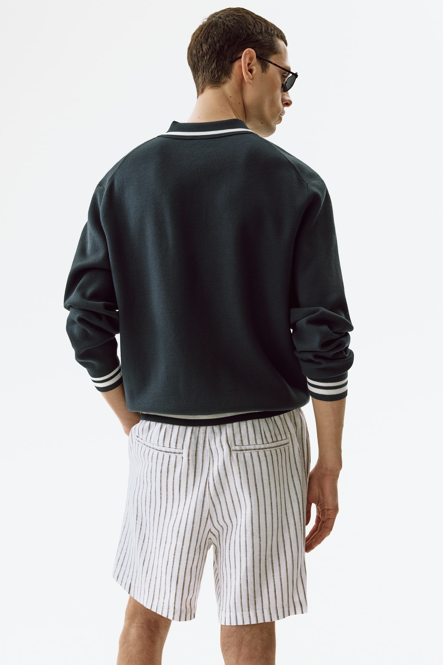 Relaxed Fit Linen-blend shorts - 4
